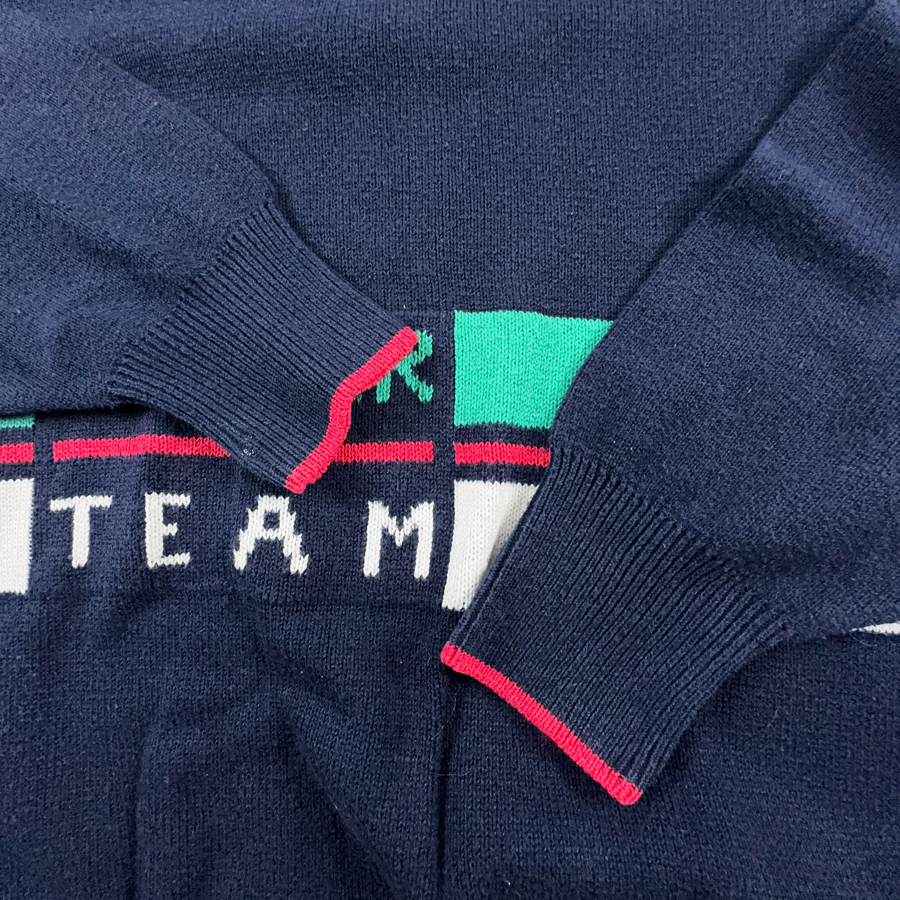 Puma Vintage Blue Crewneck Sweater with Summer Team Logo - Size 6 L Men