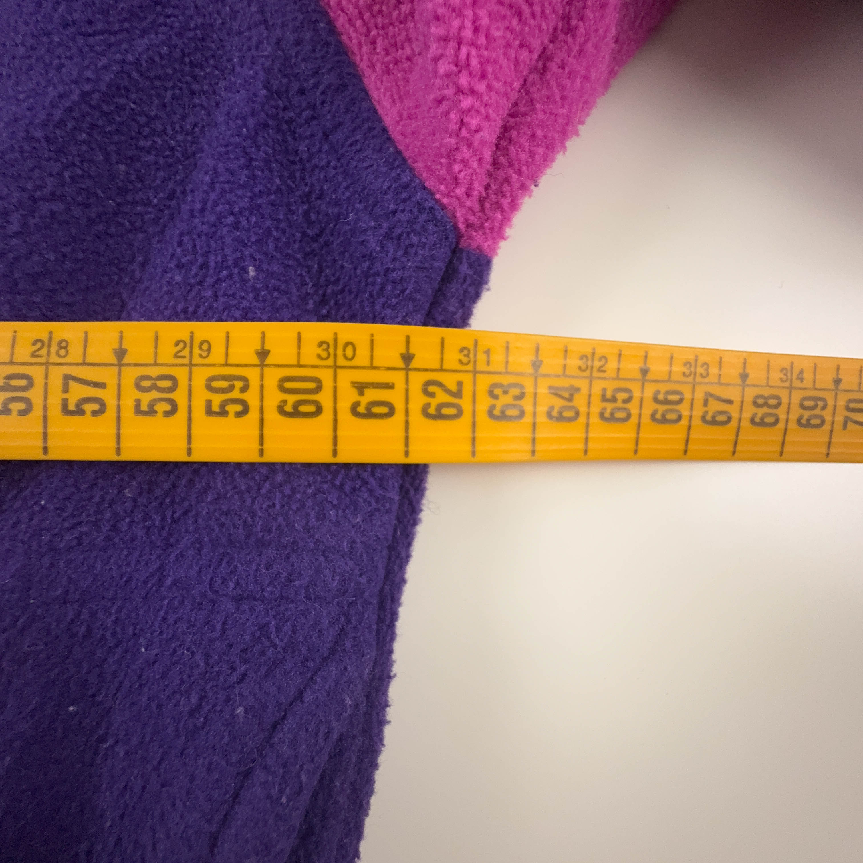 Pile Maser Vintage viola e fucsia astratto con ricamo anni 80 90 - Taglia 48 uomo