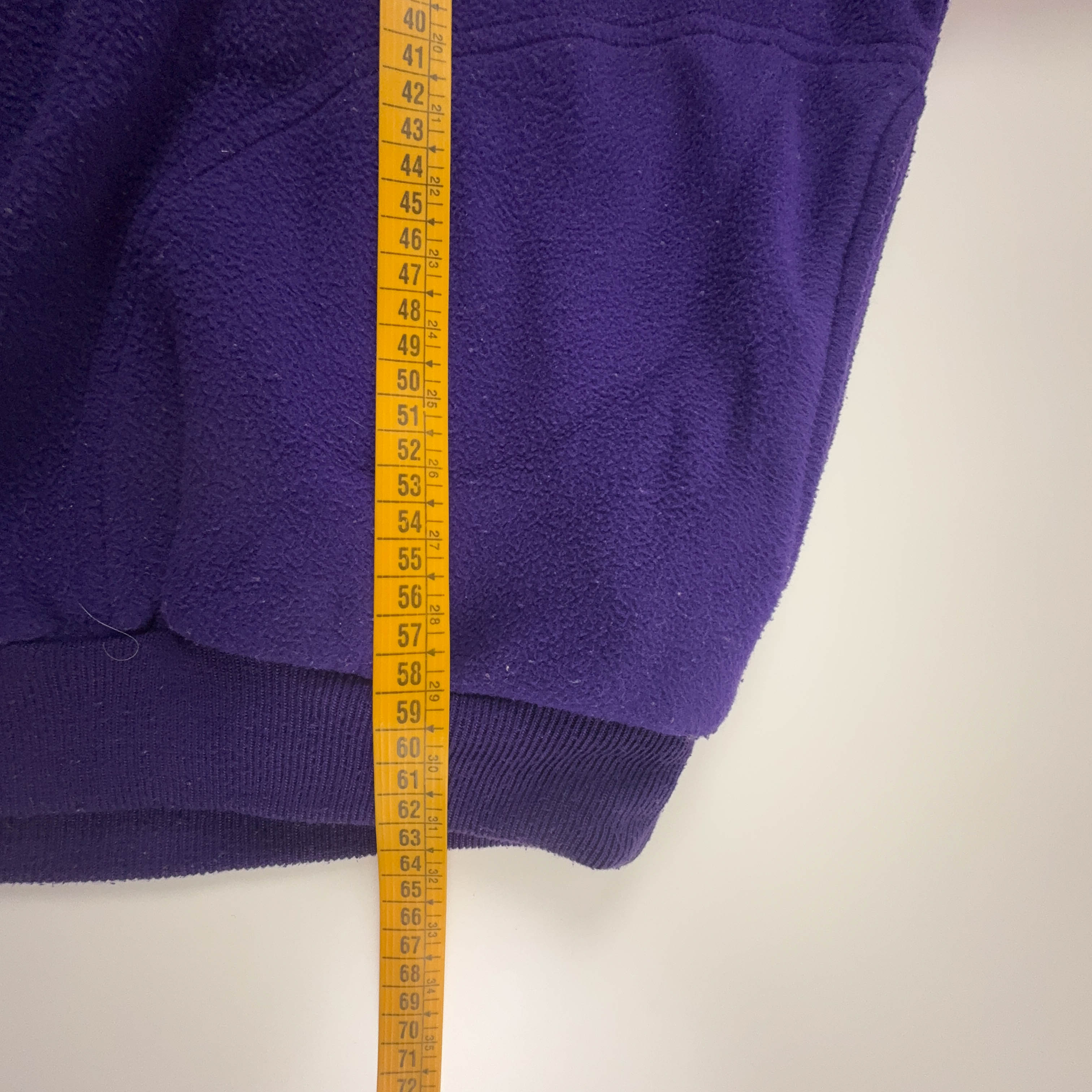 Pile Maser Vintage viola e fucsia astratto con ricamo anni 80 90 - Taglia 48 uomo