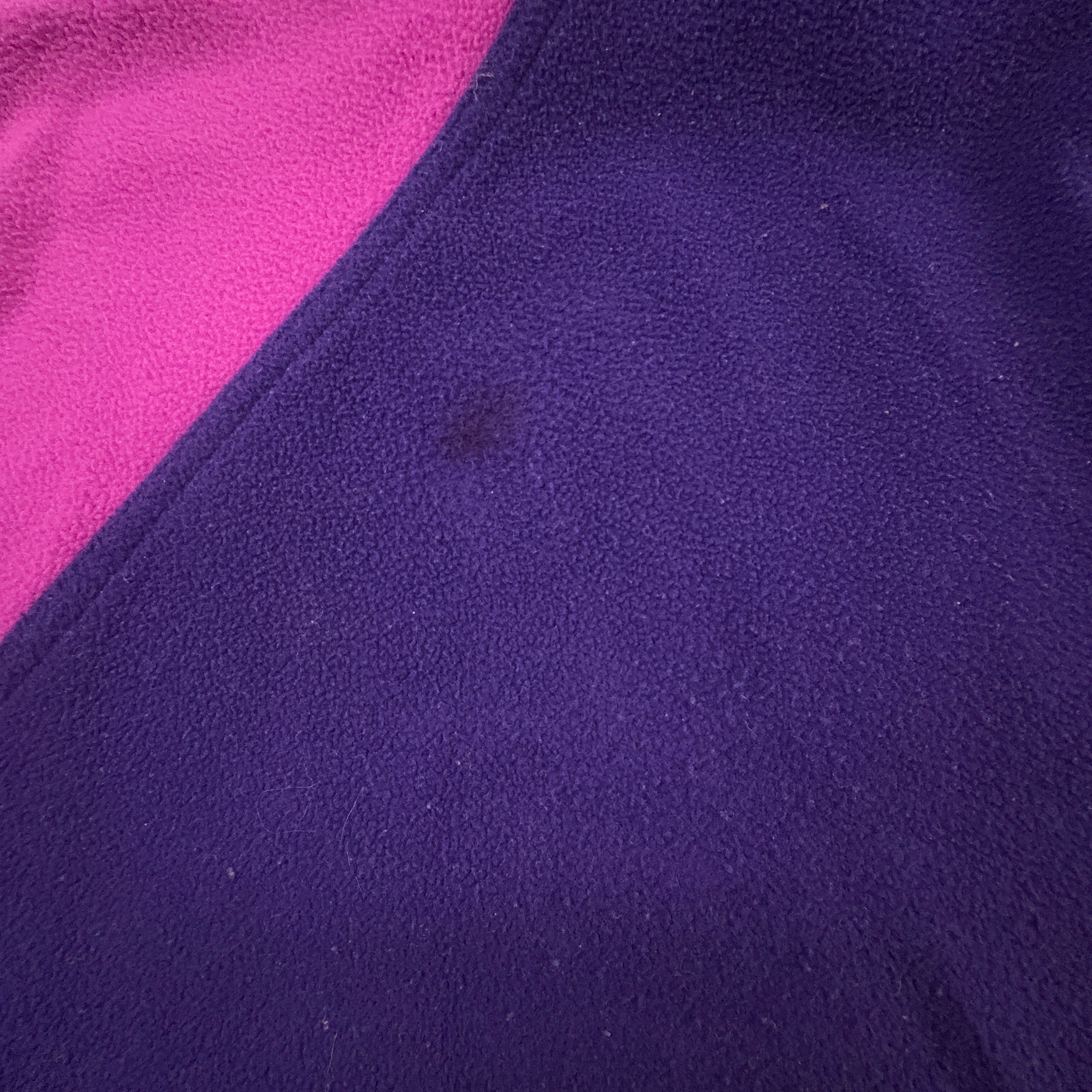 Pile Maser Vintage viola e fucsia astratto con ricamo anni 80 90 - Taglia 48 uomo