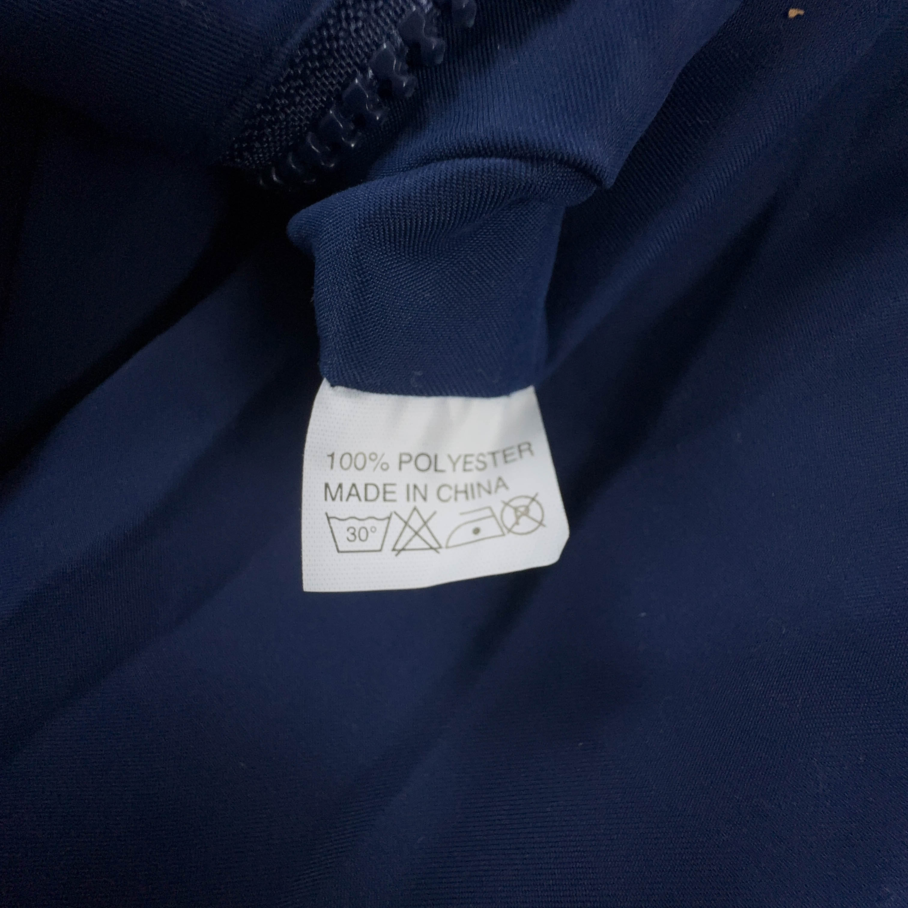 Pile Smanicato Vintage double face azzurro astratto e blu anni 80 90 - Taglia L/XL uomo