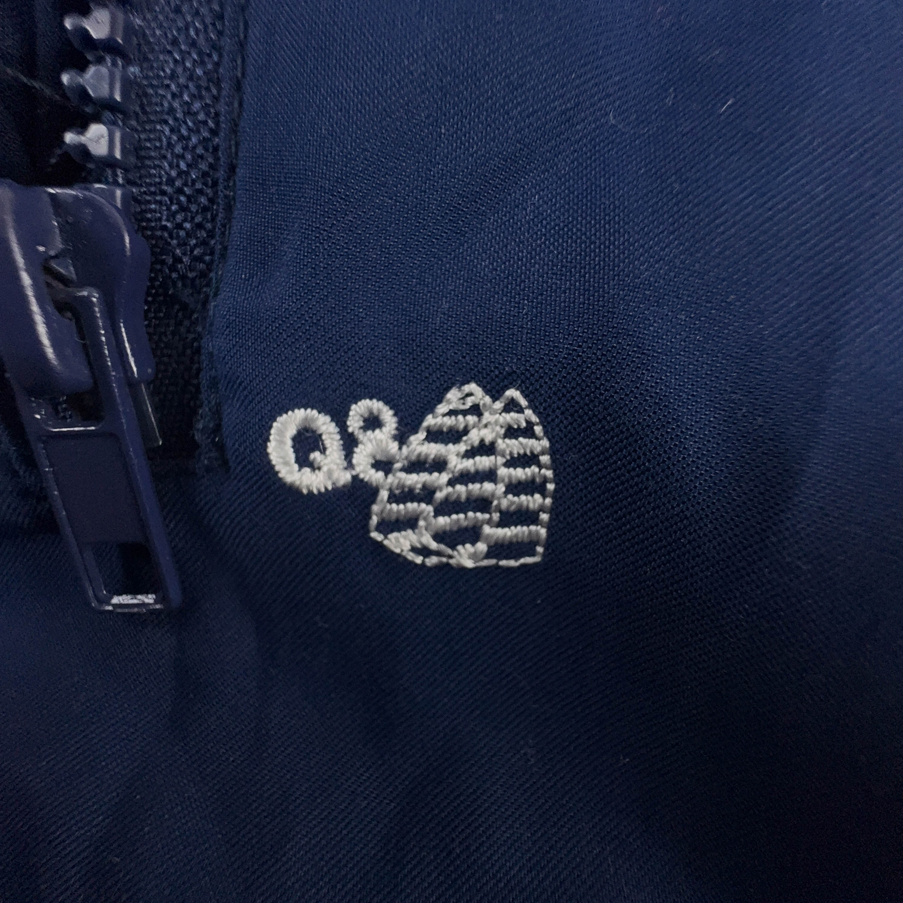 Pile Smanicato Vintage double face azzurro astratto e blu anni 80 90 - Taglia L/XL uomo