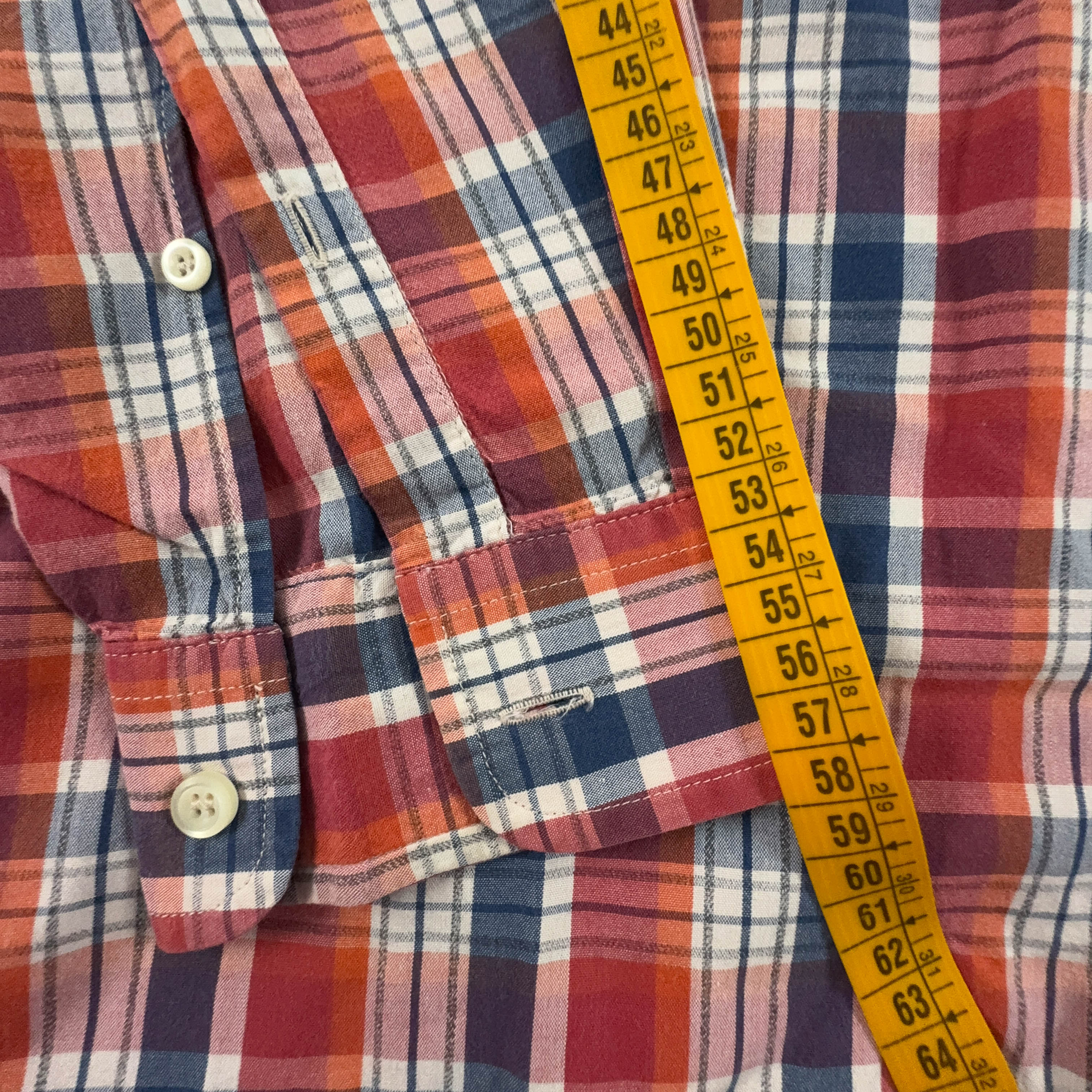 Camicia Valentino a quadri rossa e blu - Taglia 39 uomo