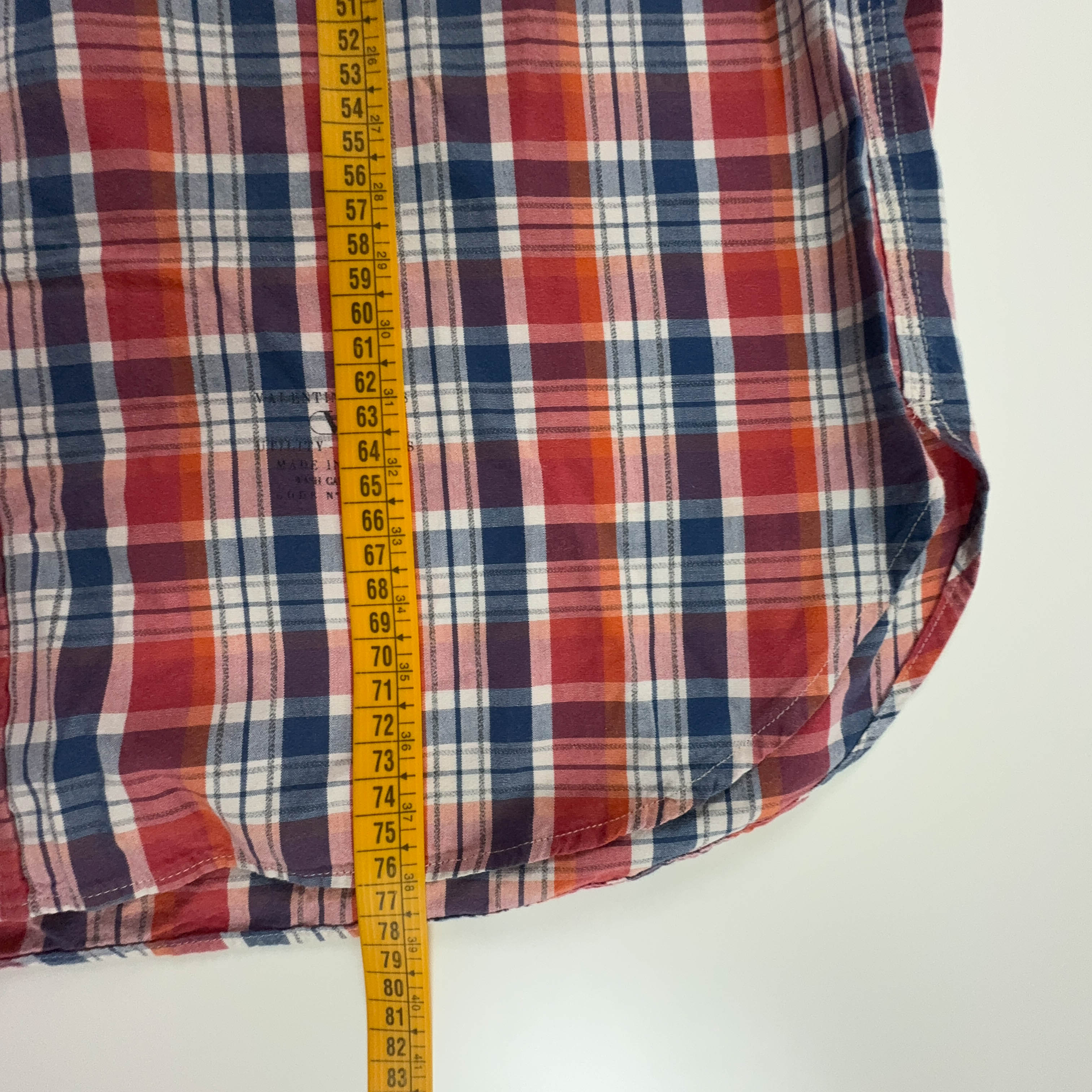 Camicia Valentino a quadri rossa e blu - Taglia 39 uomo