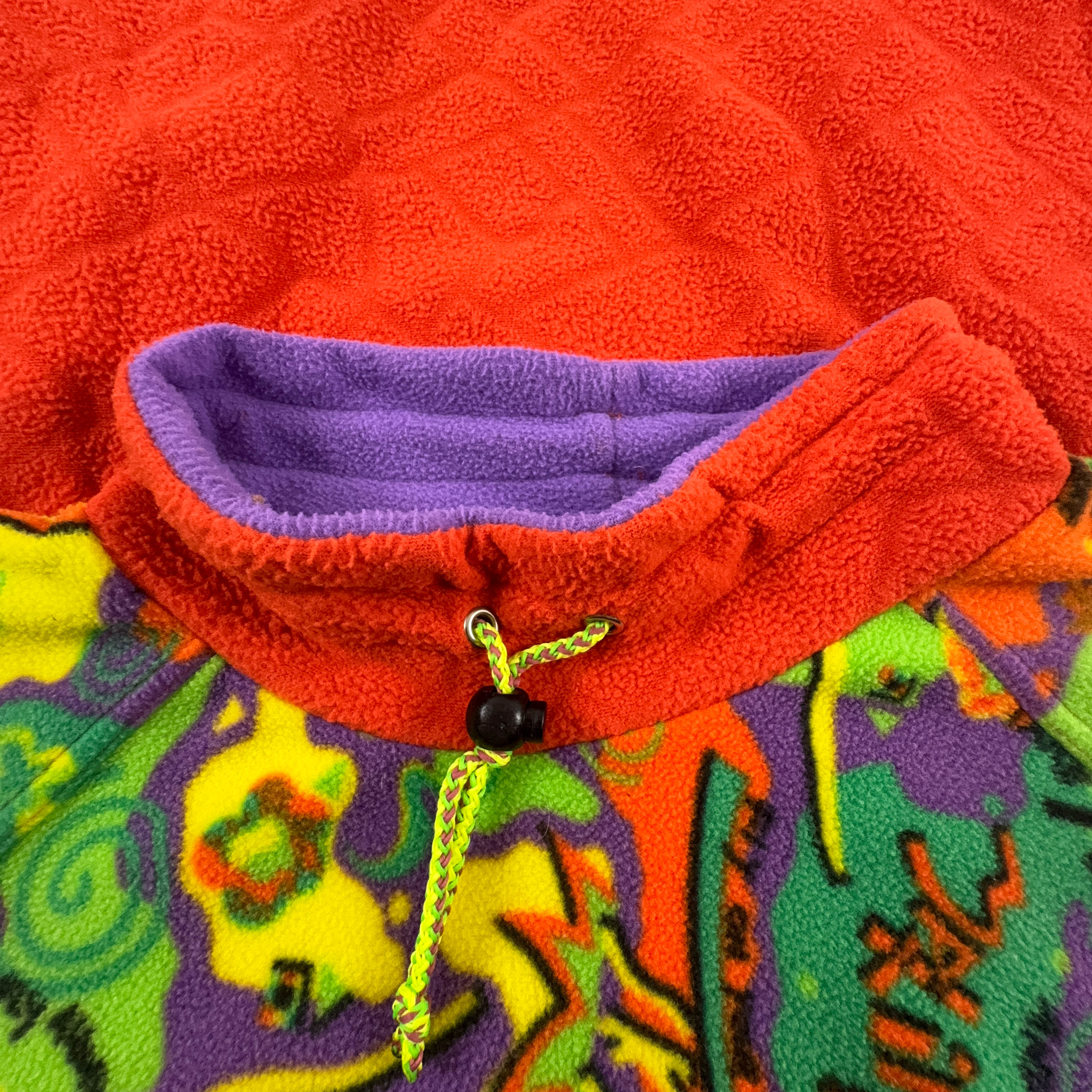 Pile Maximus Vintage multicolore astratto girocollo anni 80 90 - Taglia L/XL uomo