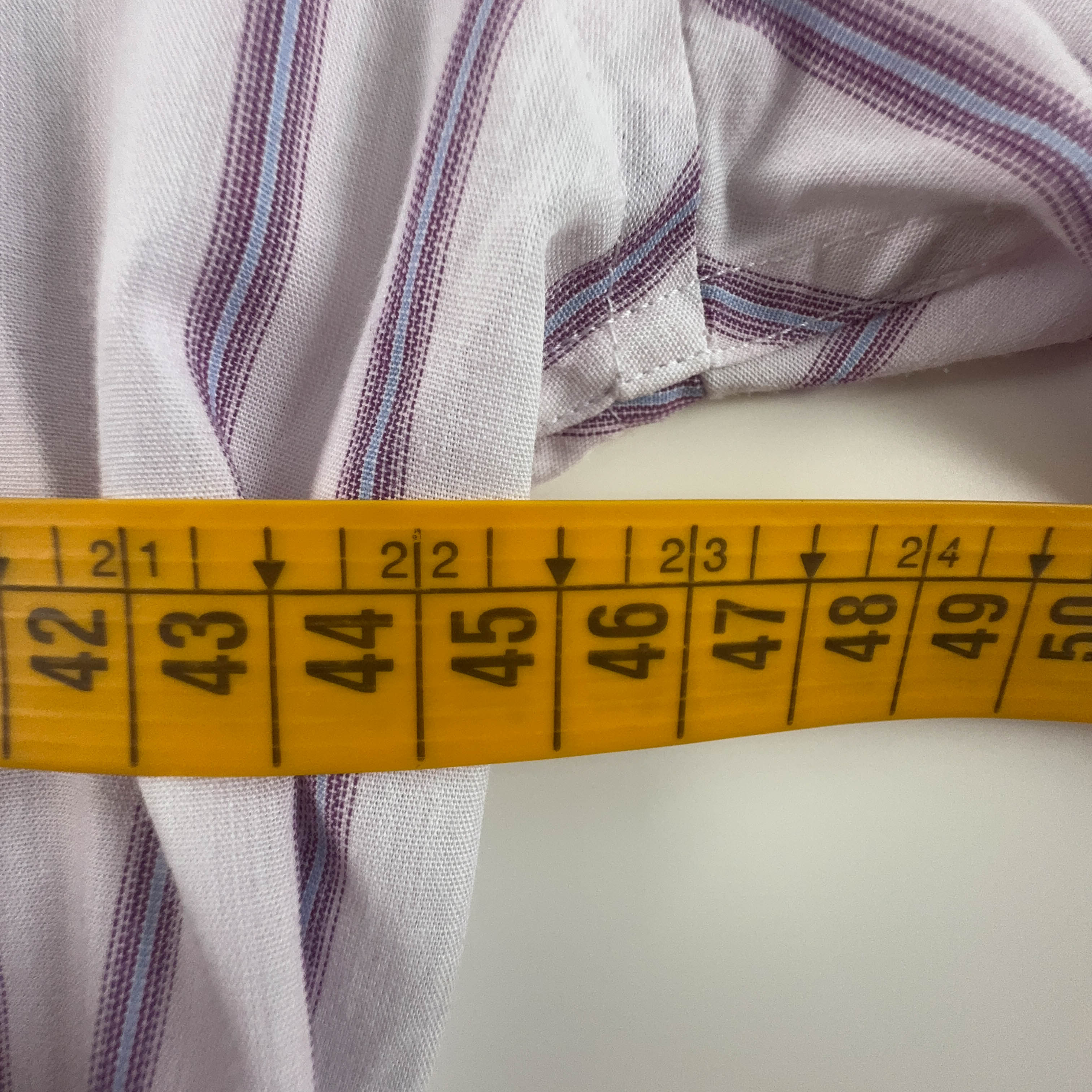 Camicia Yves Saint Laurent a righe bianca e viola - Taglia S/M uomo