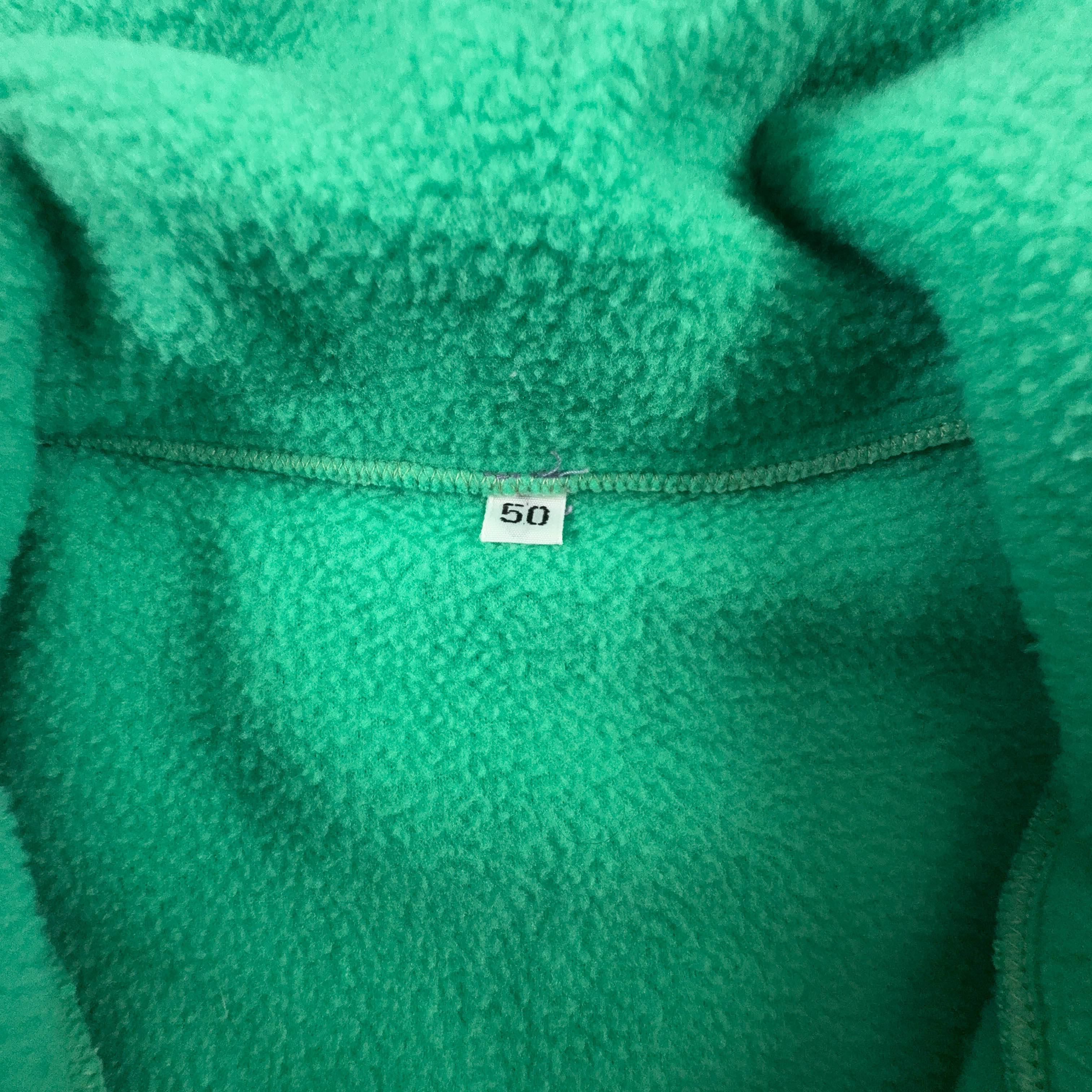 Pile Bailo Vintage verde e viola con zip intera anni 80 90 - Taglia 50 uomo