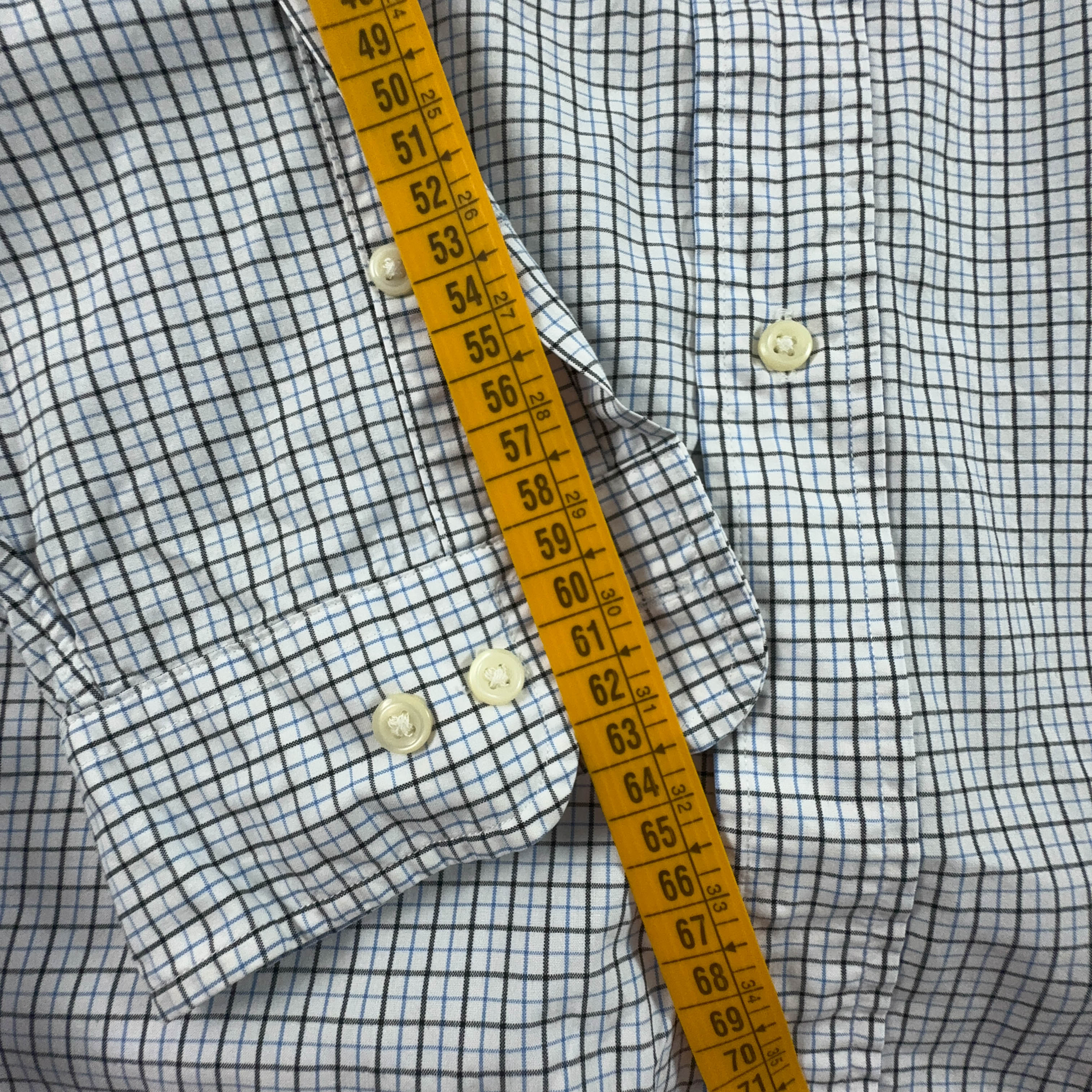 Camicia Ralph Lauren a quadri bianca e azzurra classic fit - Taglia M 15.5 uomo