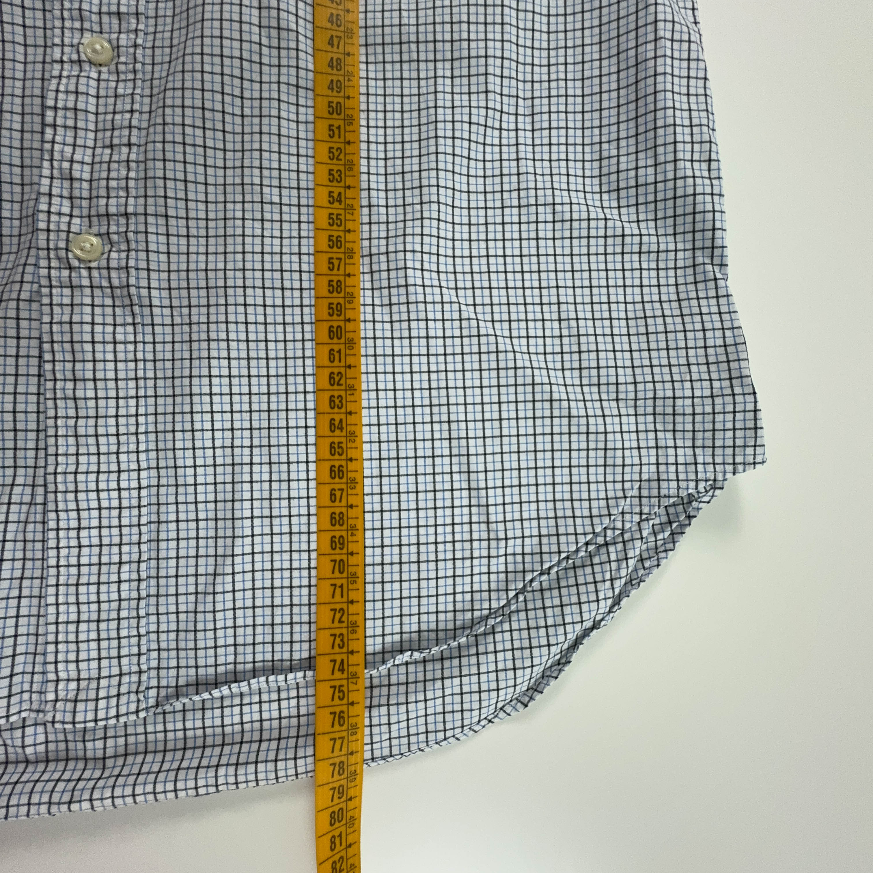 Camicia Ralph Lauren a quadri bianca e azzurra classic fit - Taglia M 15.5 uomo