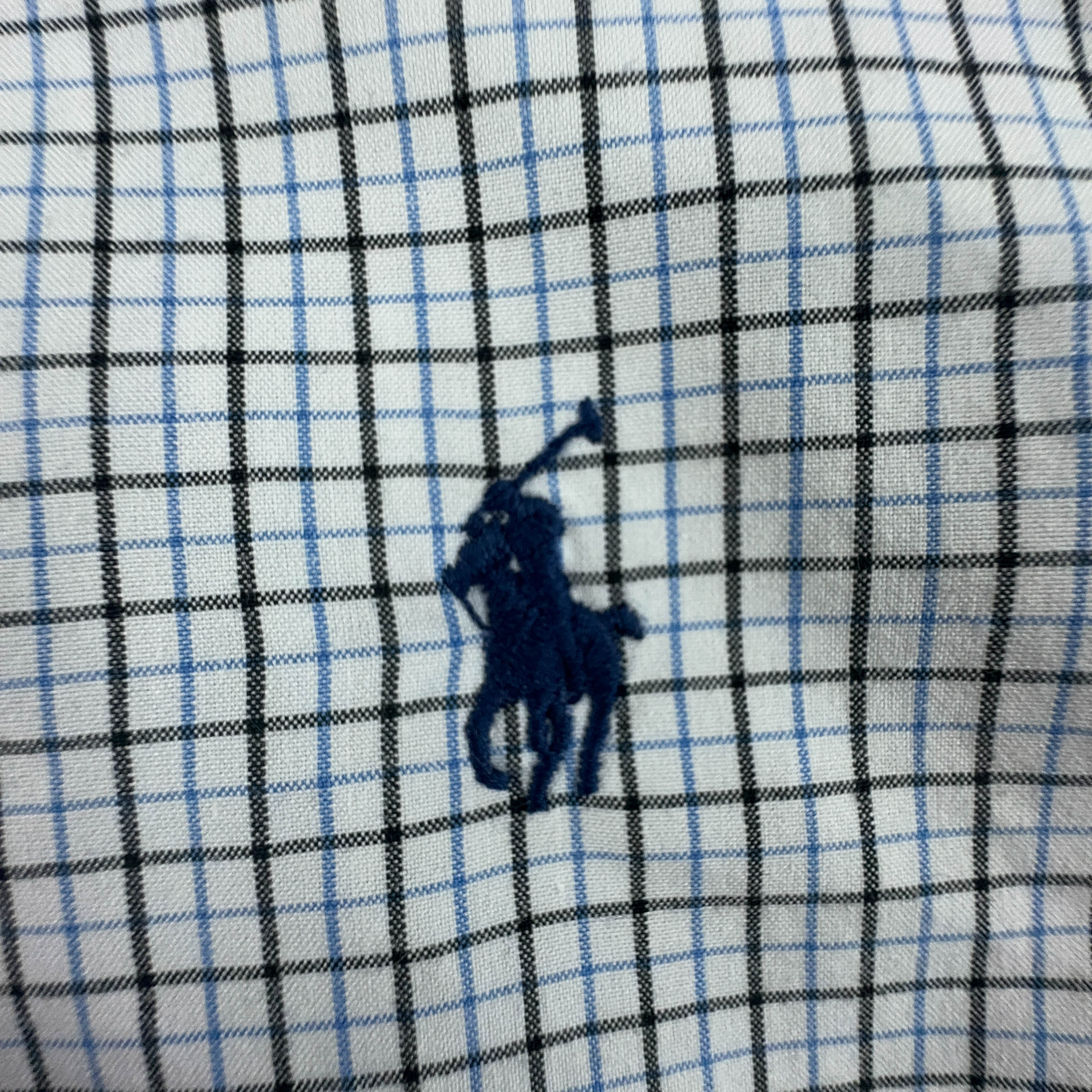 Camicia Ralph Lauren a quadri bianca e azzurra classic fit - Taglia M 15.5 uomo