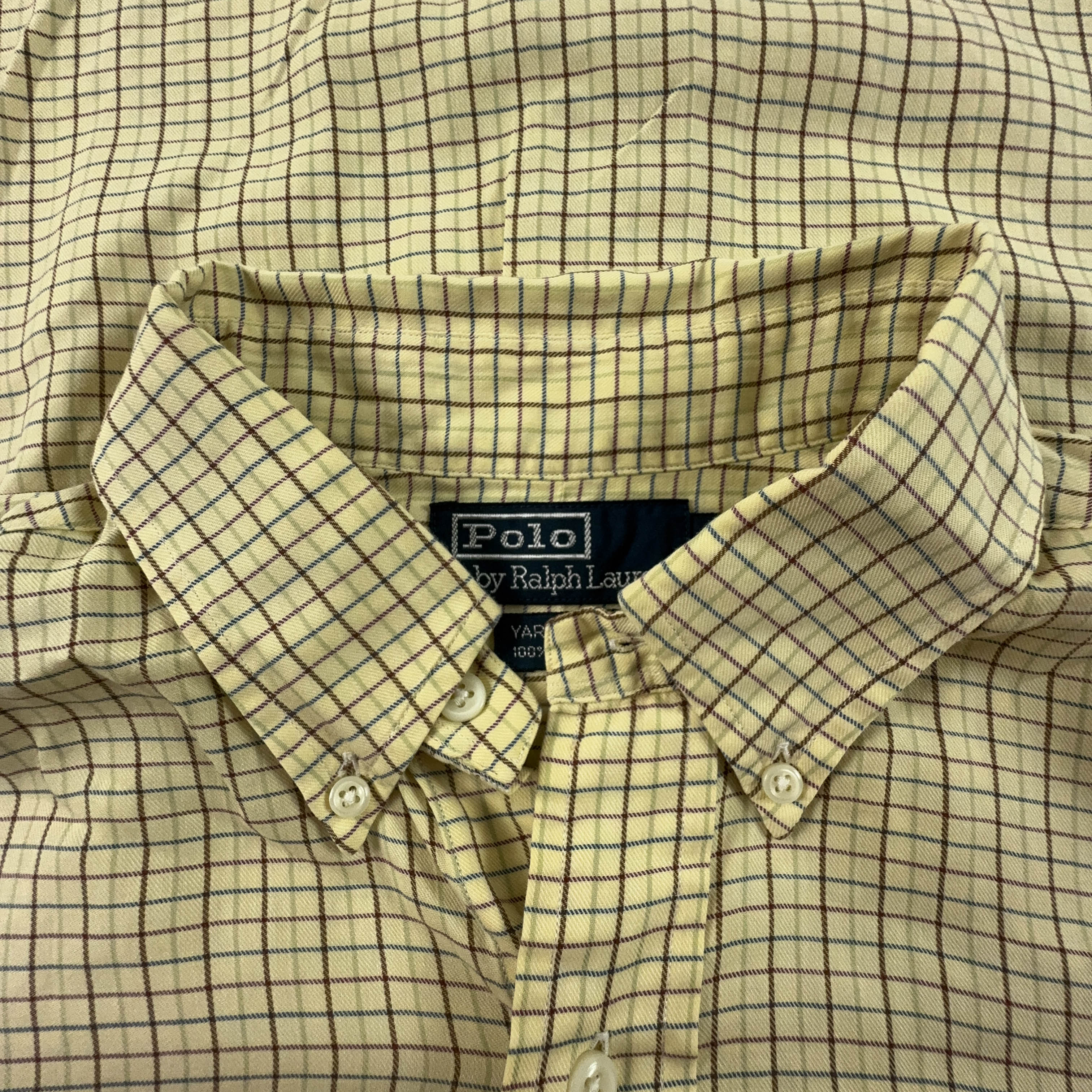 Camicia Ralph Lauren a quadri gialla yarmouth - Taglia 15.5 uomo