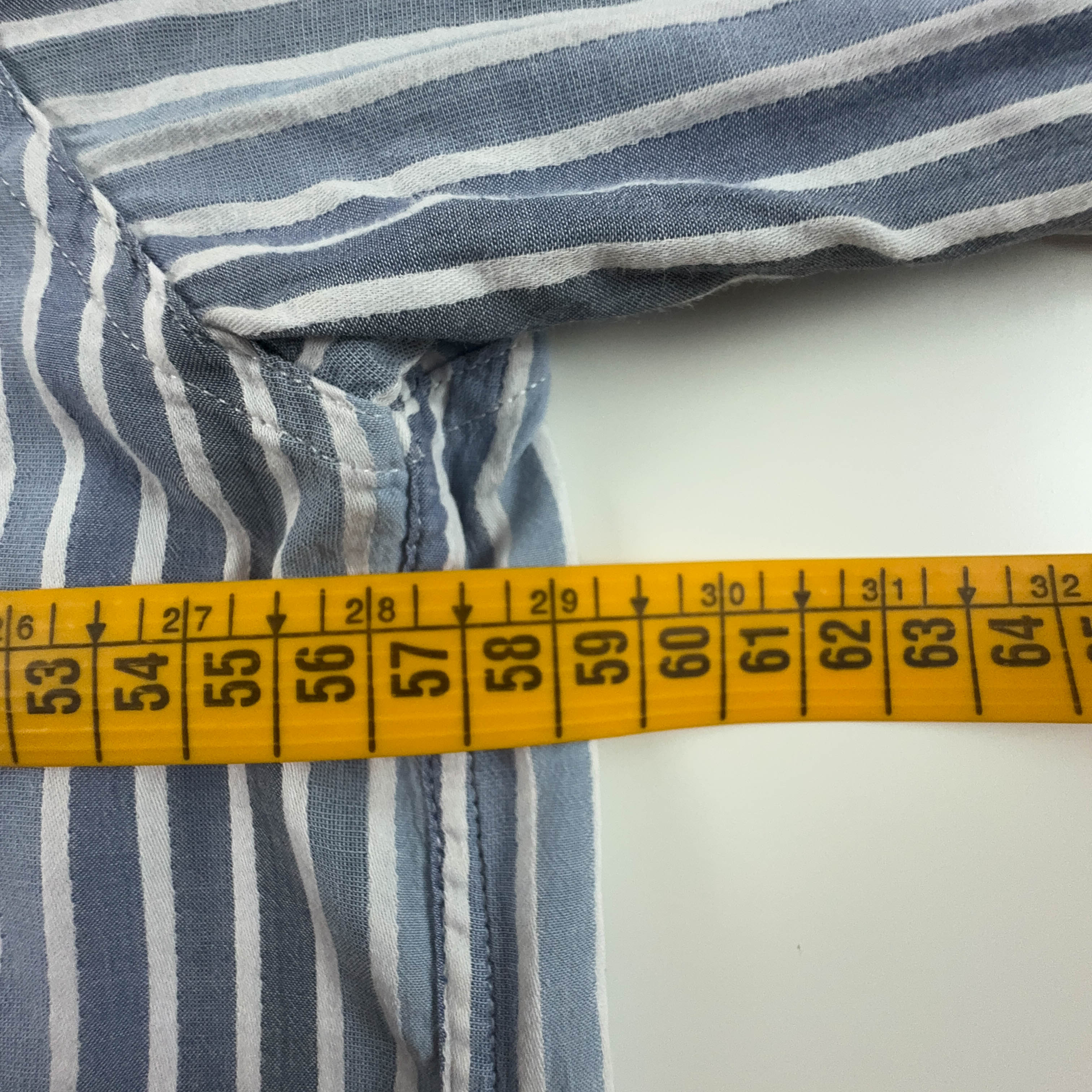 Camicia Lacoste a righe azzurra e bianca - Taglia 40 uomo