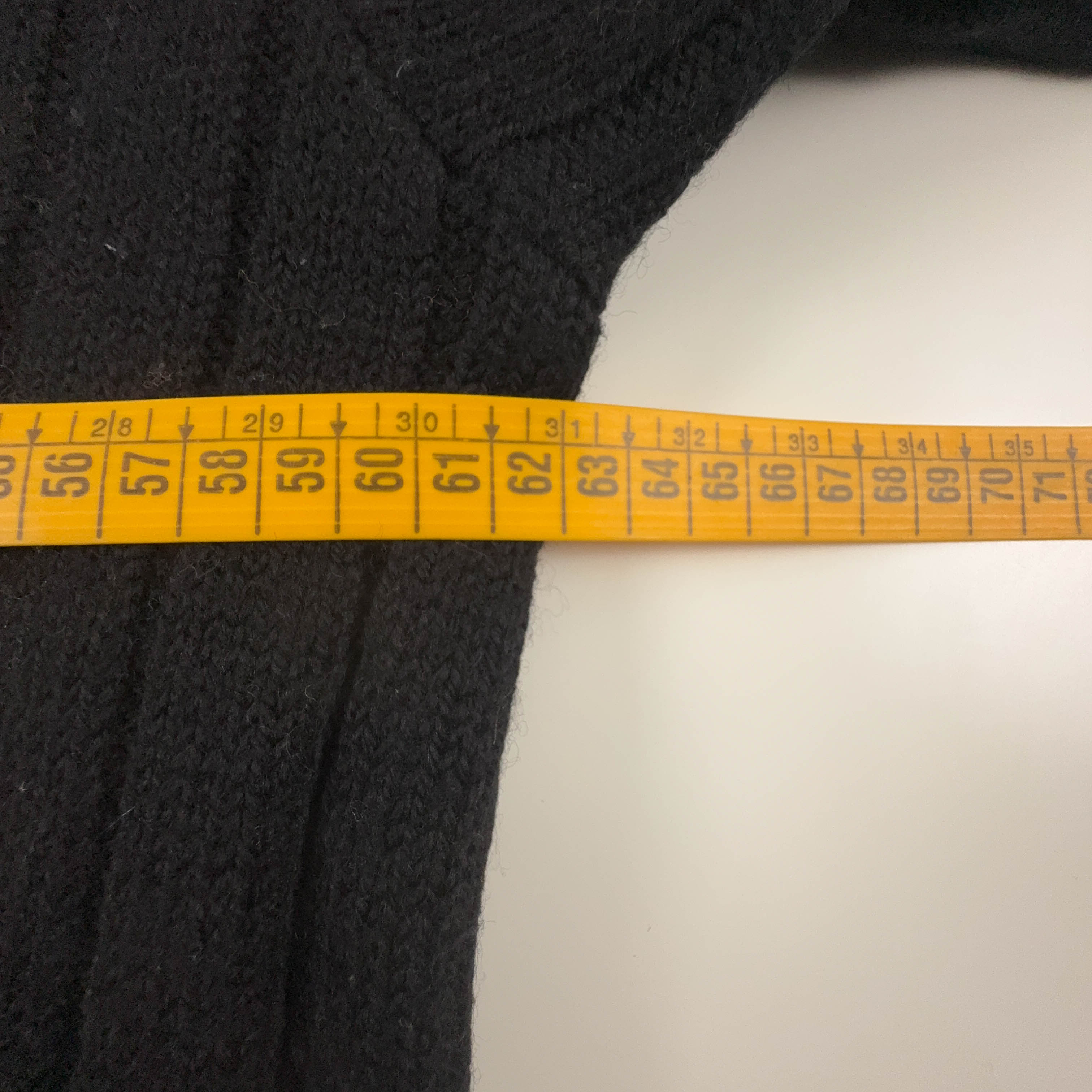 Maglione Benetton Vintage nero 60% lana anni 80 90 - Taglia 52 uomo