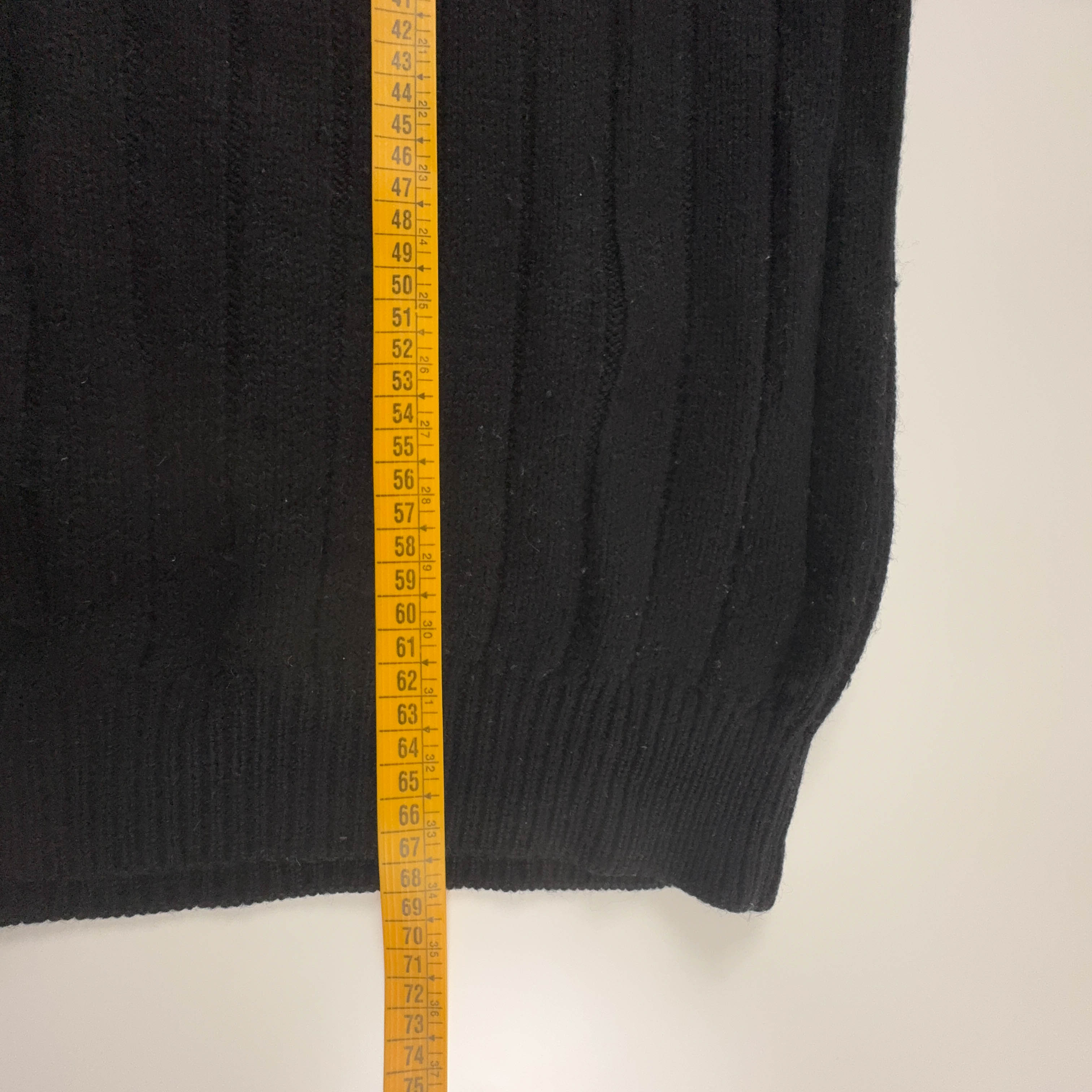Maglione Benetton Vintage nero 60% lana anni 80 90 - Taglia 52 uomo