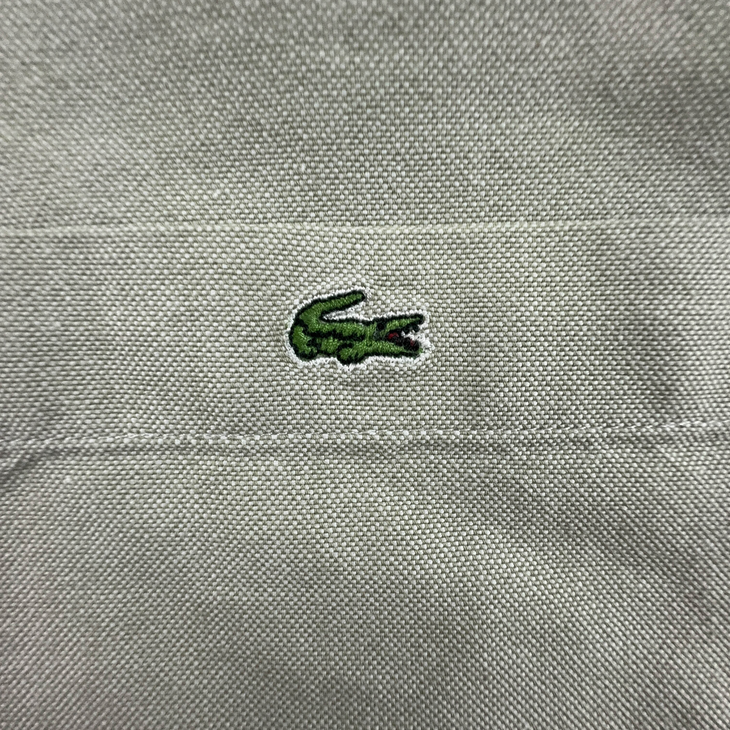 Camicia Lacoste grigio verdastro tinta unita - Taglia 41 uomo