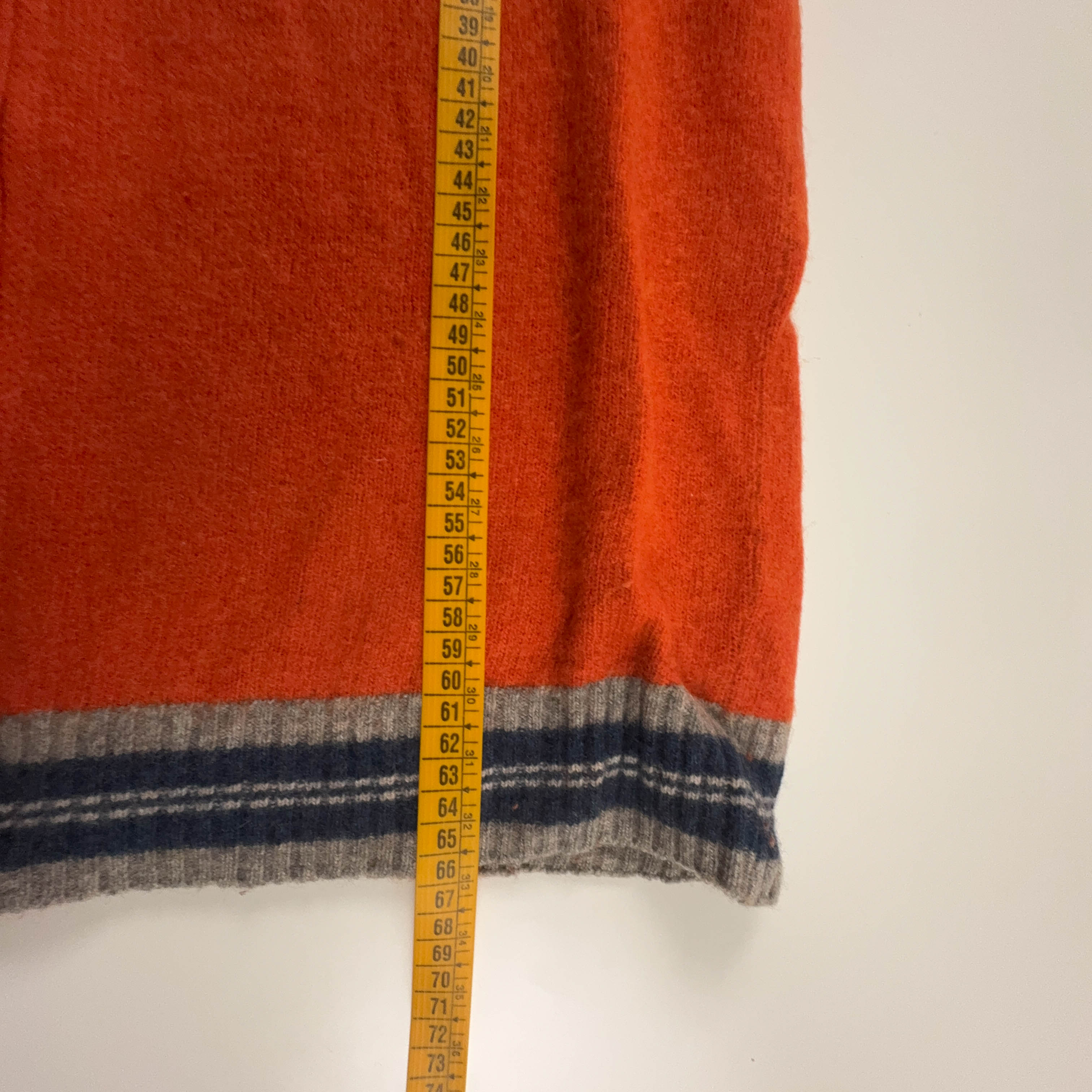 Cardigan Sapporo Olympic games 1972 Vintage arancione anni 80 90 - Taglia M/L uomo