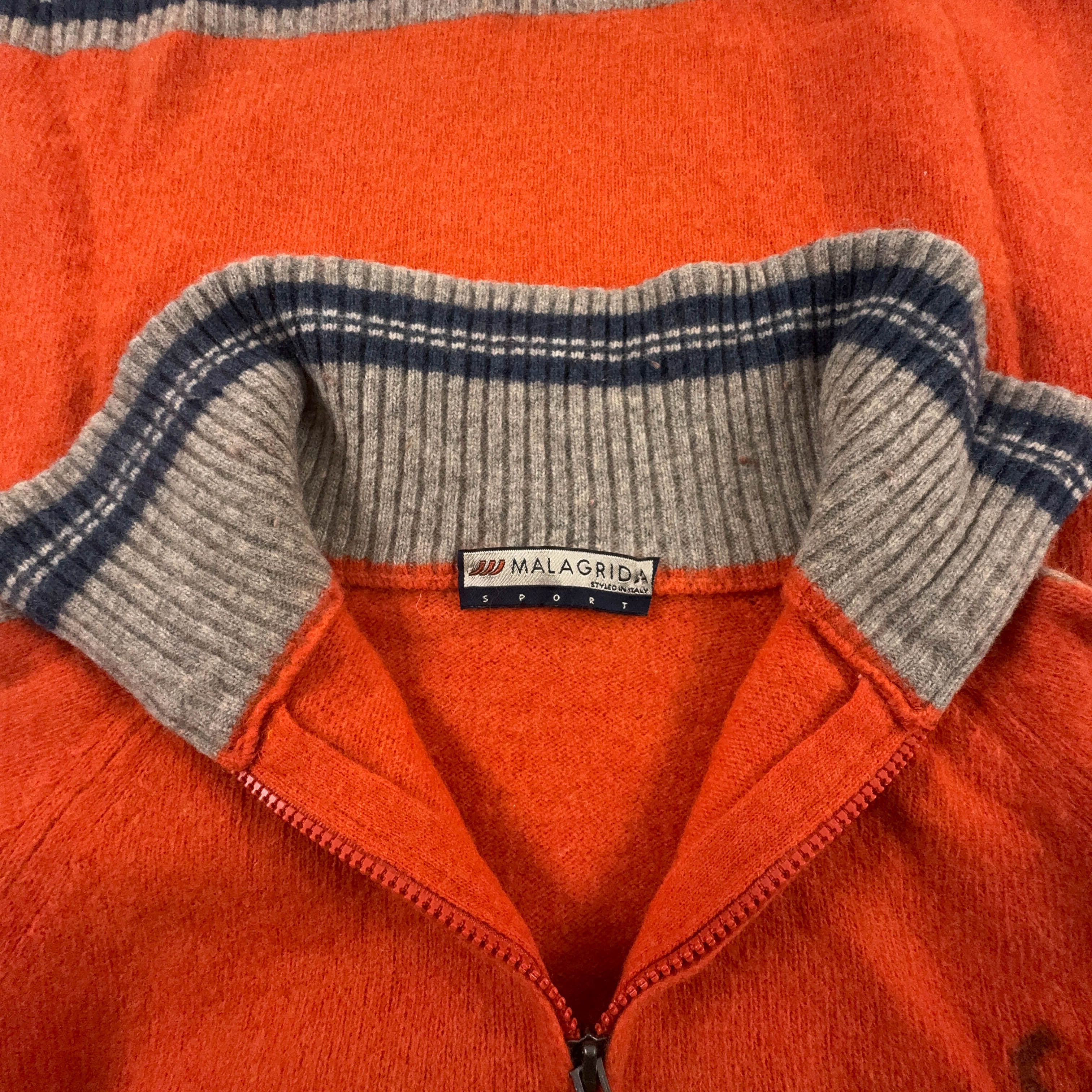 Cardigan Sapporo Olympic games 1972 Vintage arancione anni 80 90 - Taglia M/L uomo