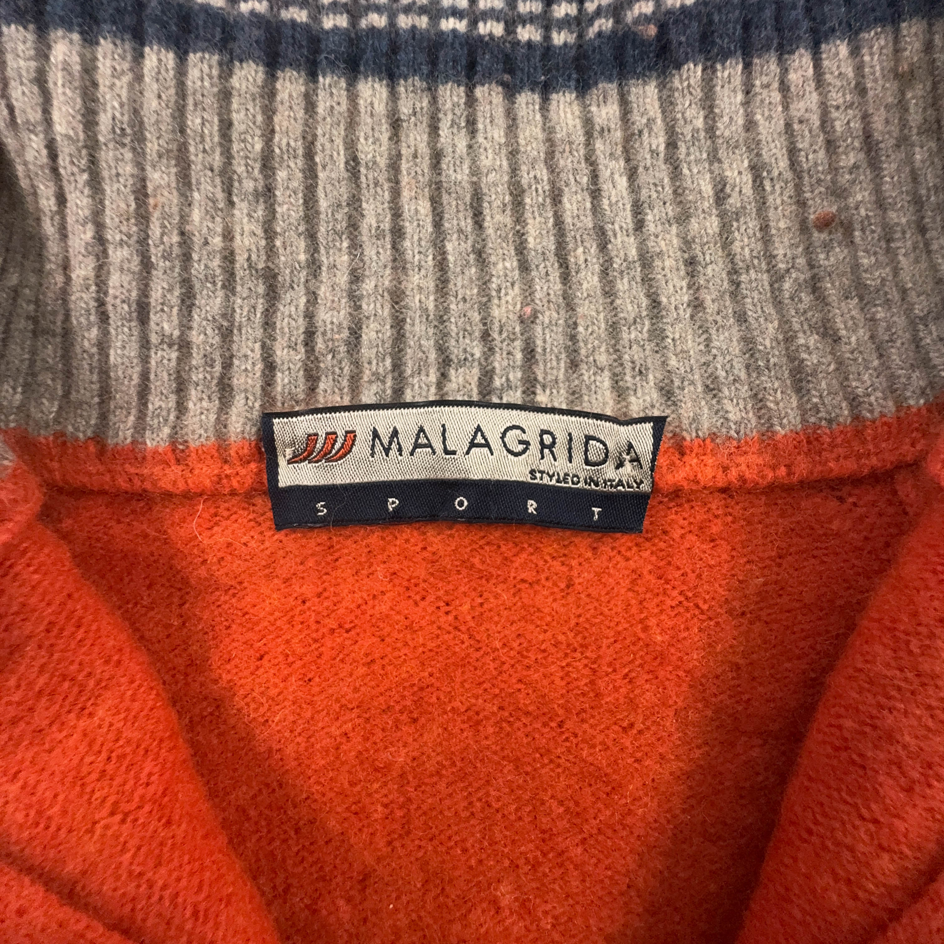 Cardigan Sapporo Olympic games 1972 Vintage arancione anni 80 90 - Taglia M/L uomo