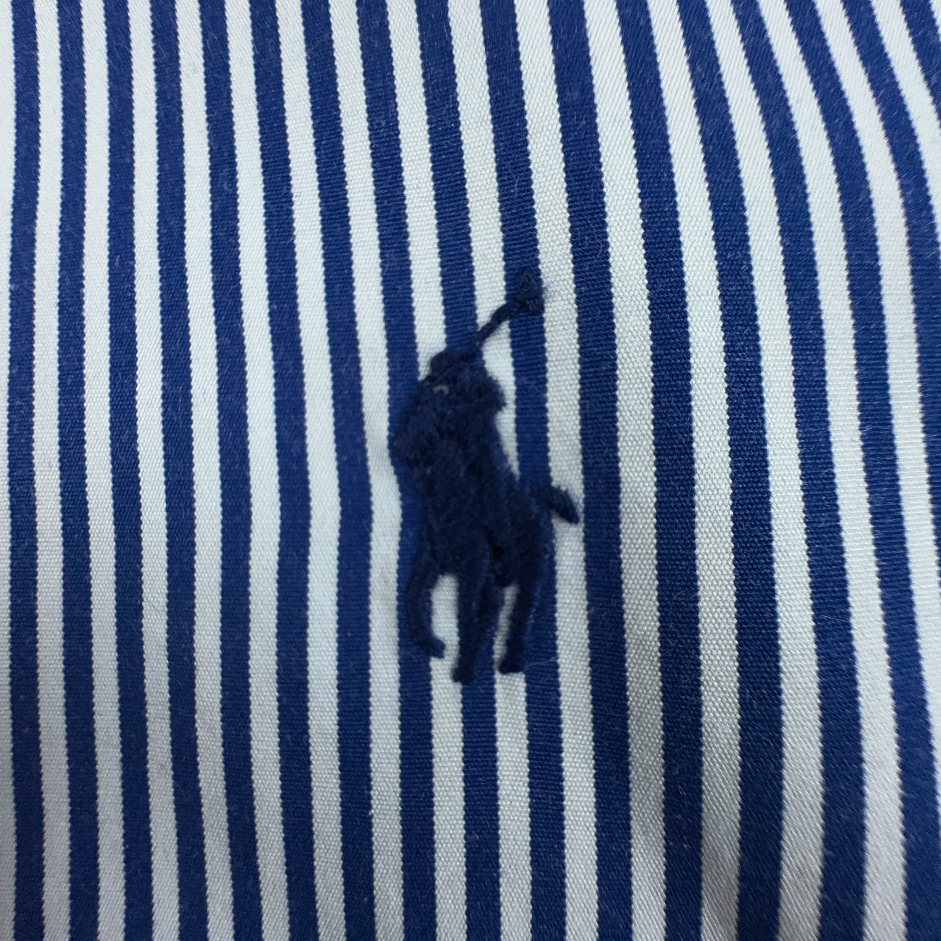 Camicia Ralph Lauren a righe blu e bianca - Taglia 14.5 uomo