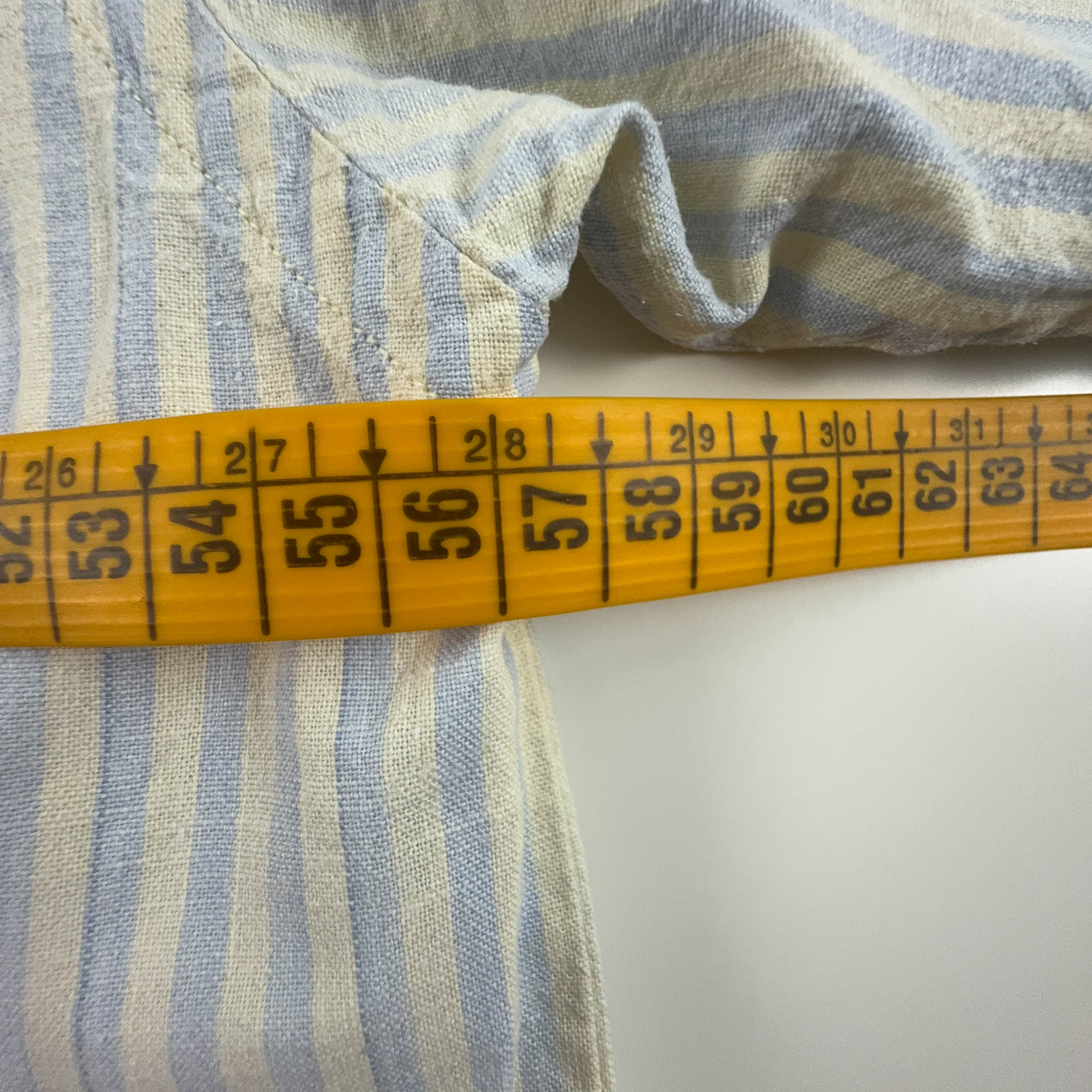 Camicia Ralph Lauren Vintage a righe beige e azzurra - Taglia M/L uomo