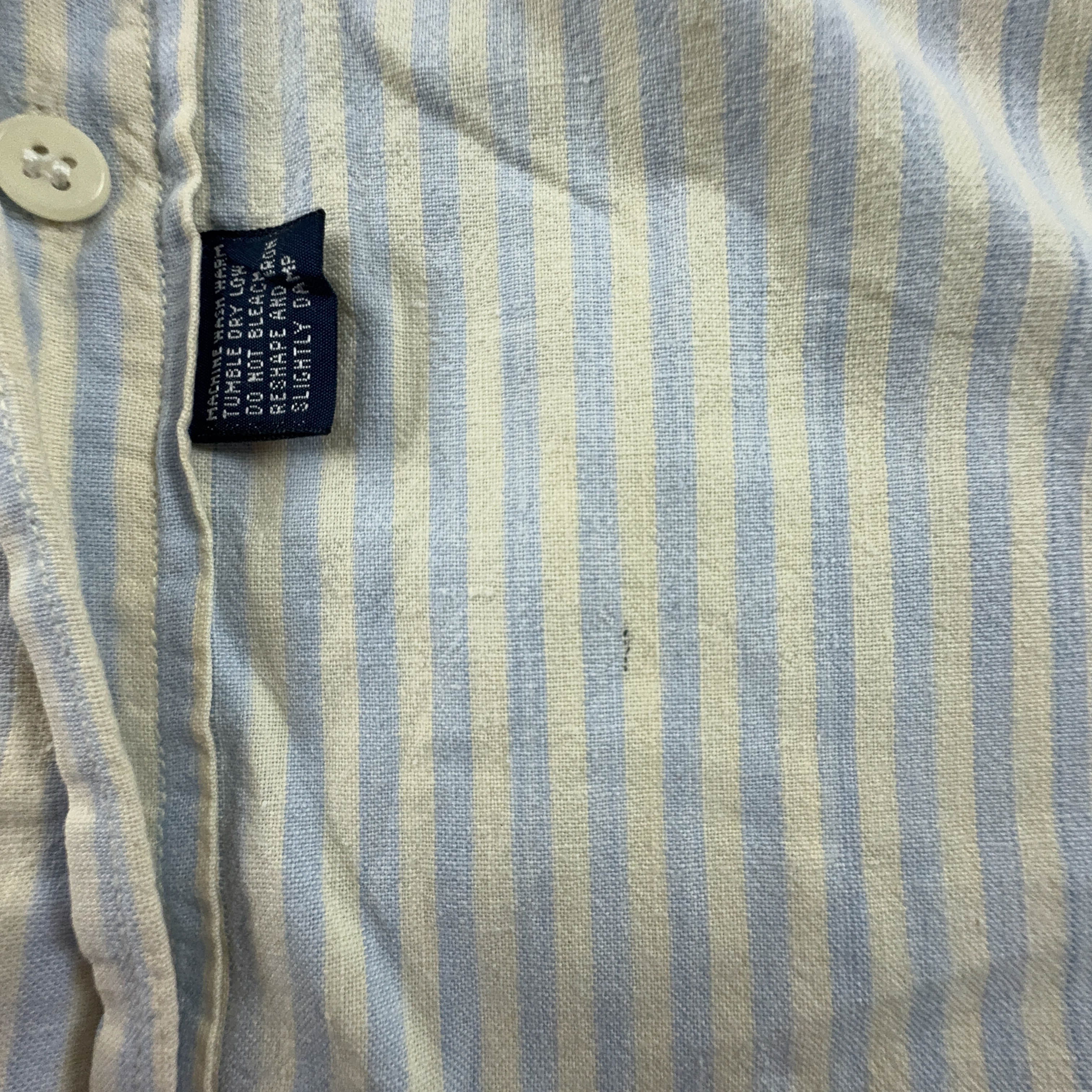 Camicia Ralph Lauren Vintage a righe beige e azzurra - Taglia M/L uomo