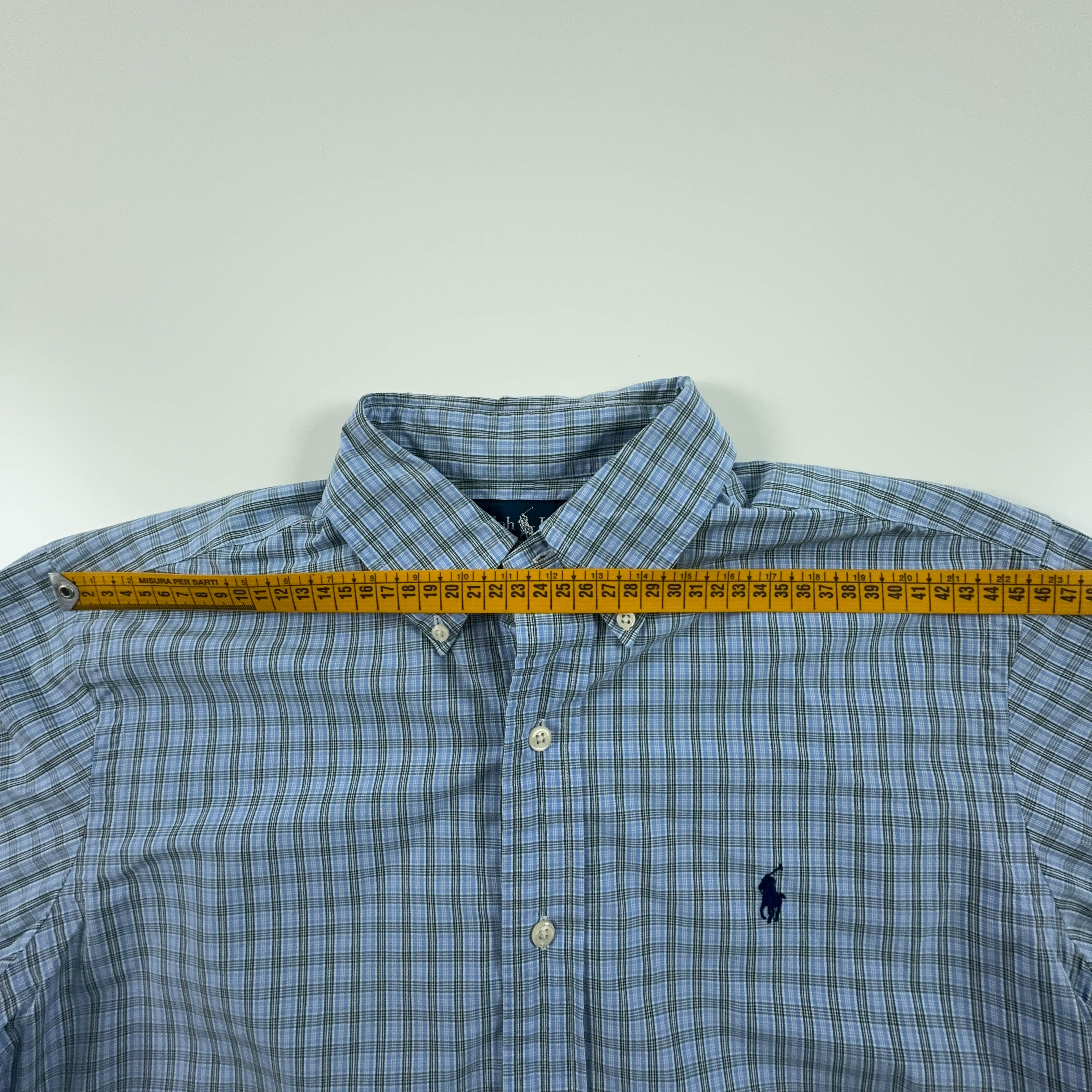 Camicia Ralph Lauren a quadri azzurra classic fit - Taglia M/L uomo