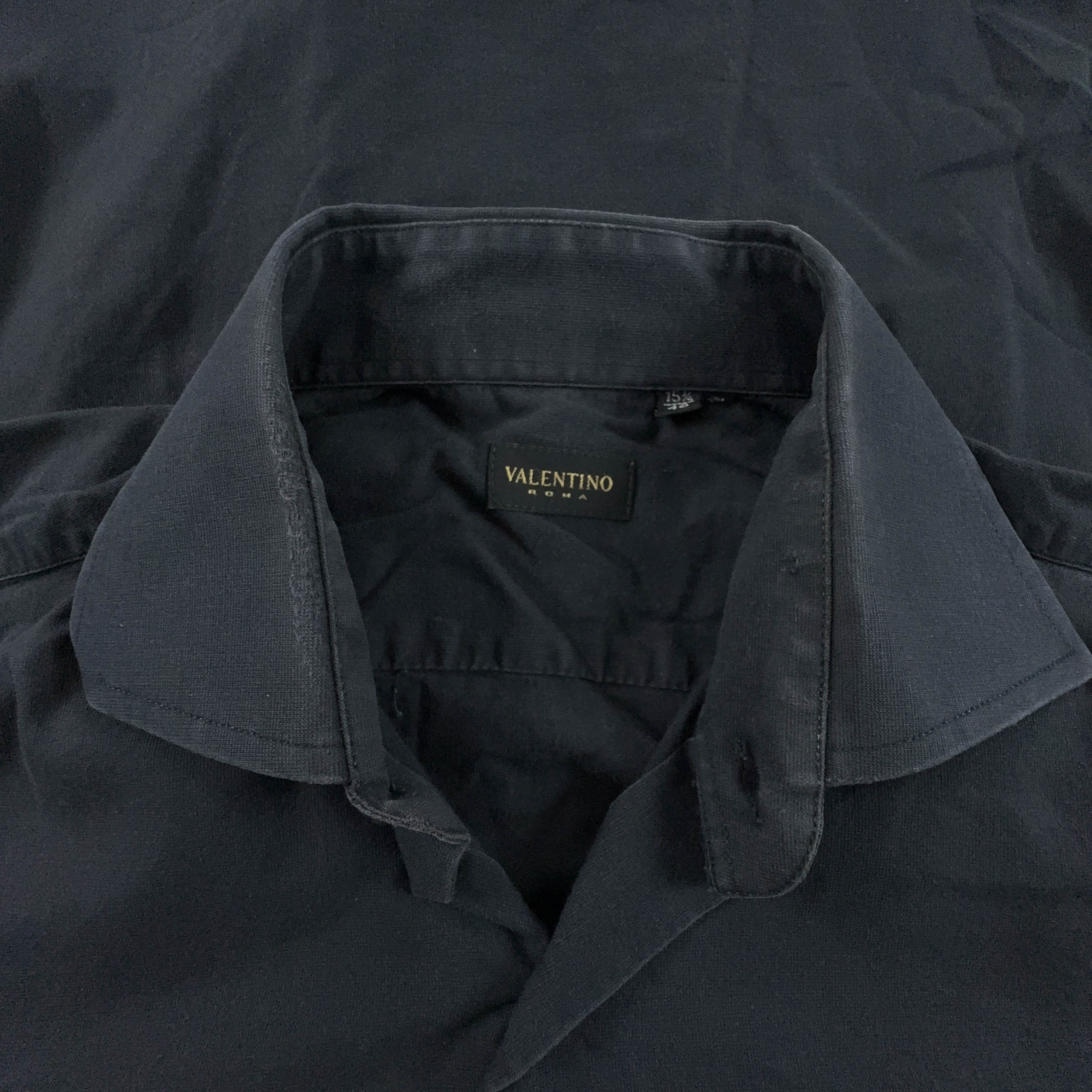 Camicia Valentino nera tinta unita - Taglia 40 uomo