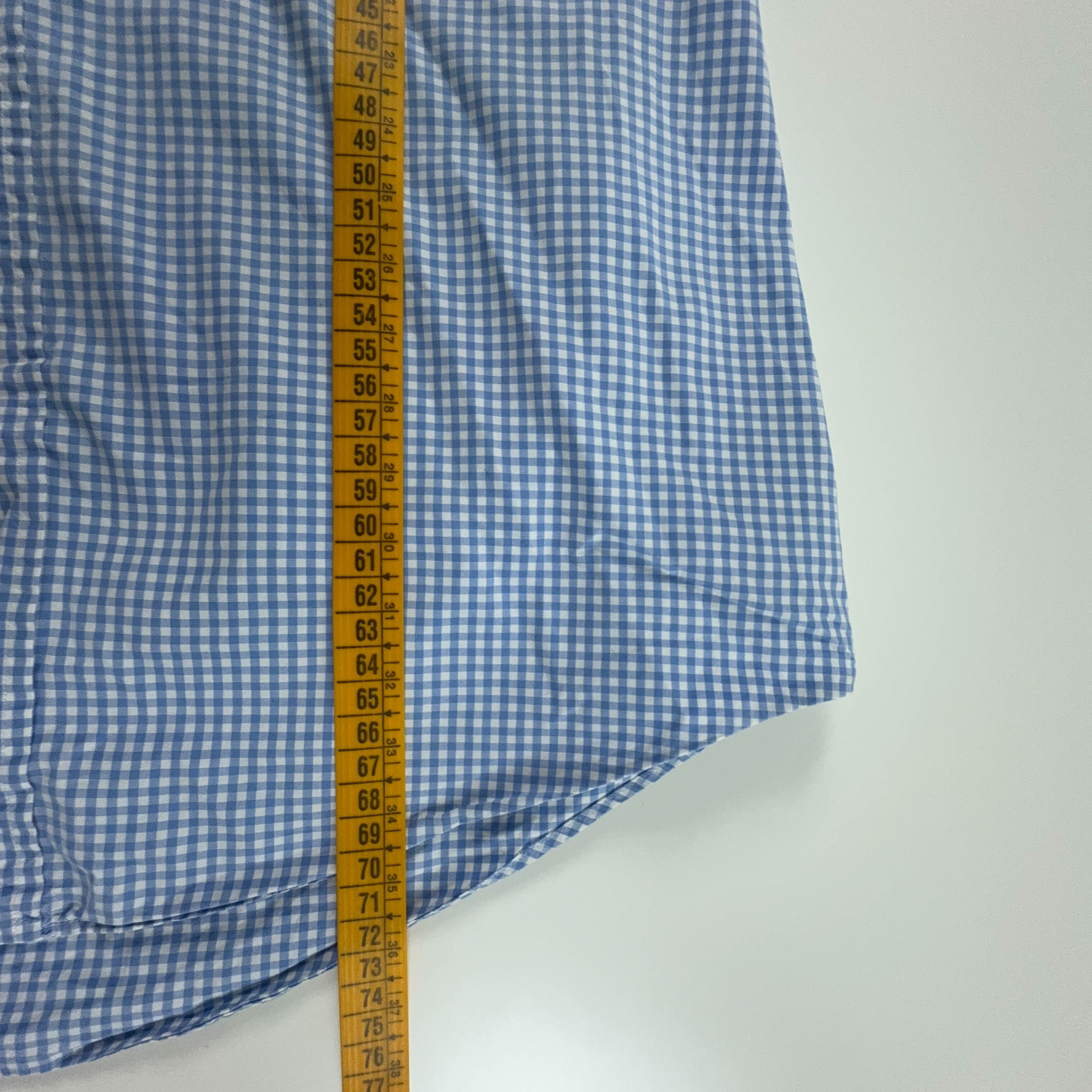 Camicia Ralph Lauren a quadri bianca e azzurra custom fit - Taglia M/L uomo