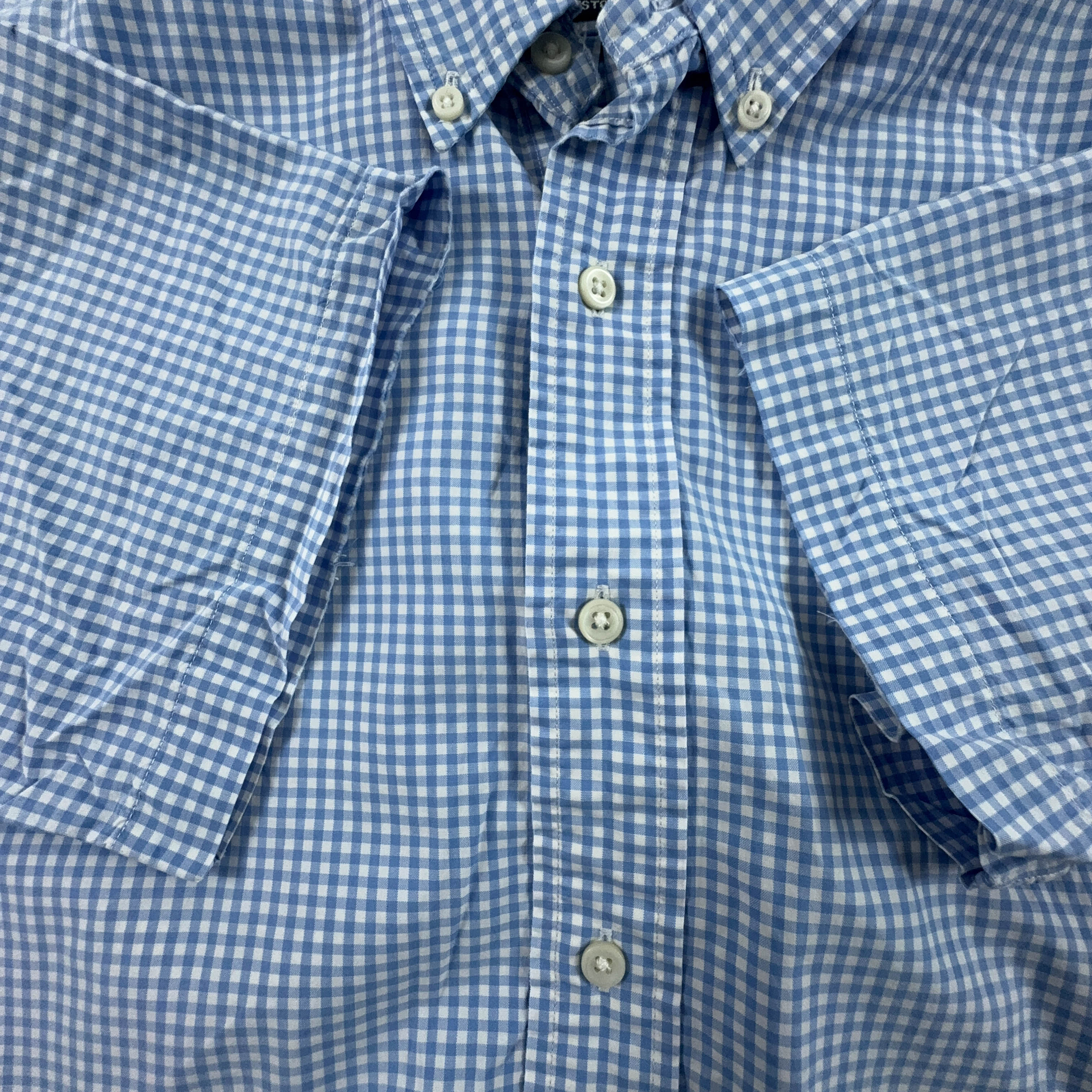 Camicia Ralph Lauren a quadri bianca e azzurra custom fit - Taglia M/L uomo
