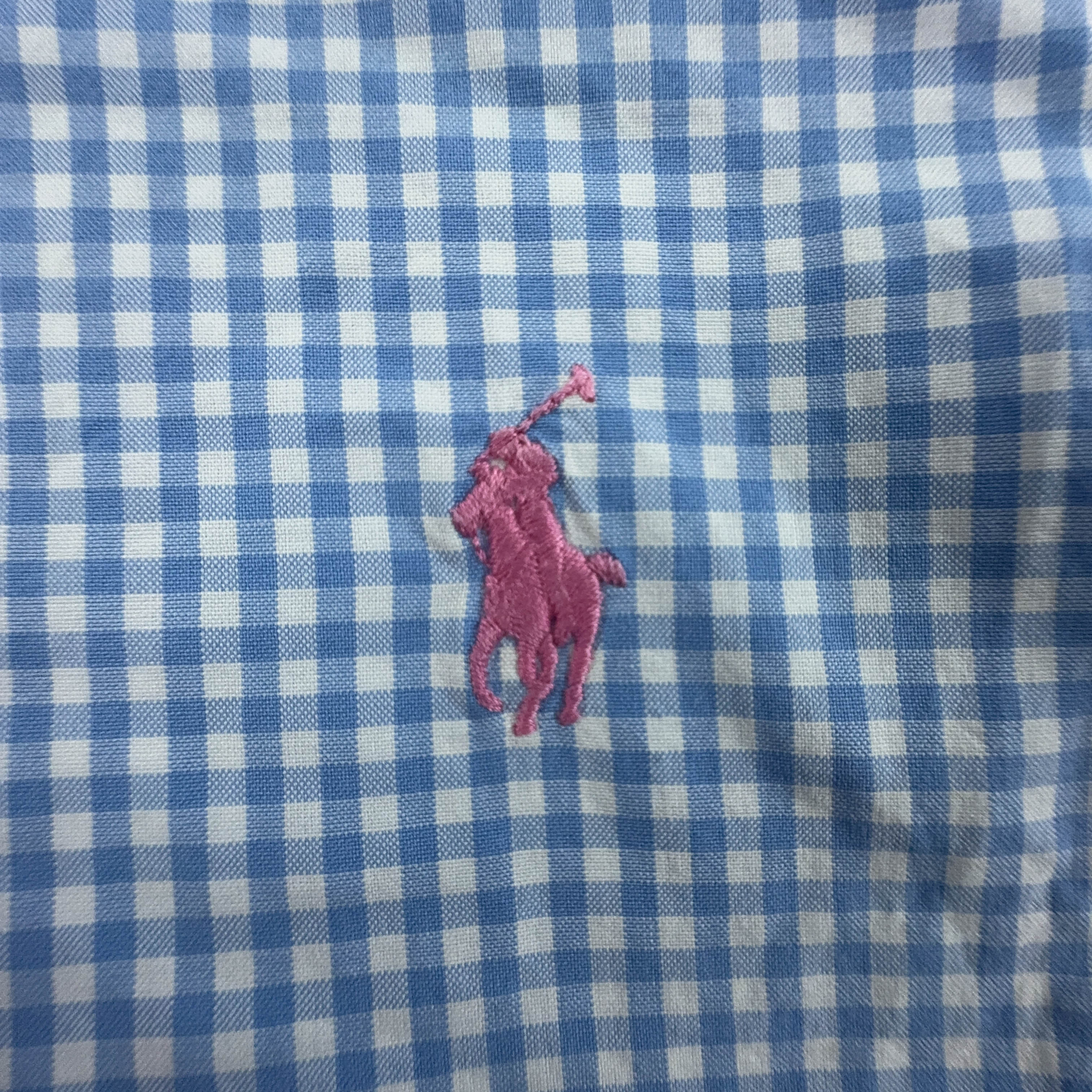 Camicia Ralph Lauren a quadri bianca e azzurra custom fit - Taglia M/L uomo