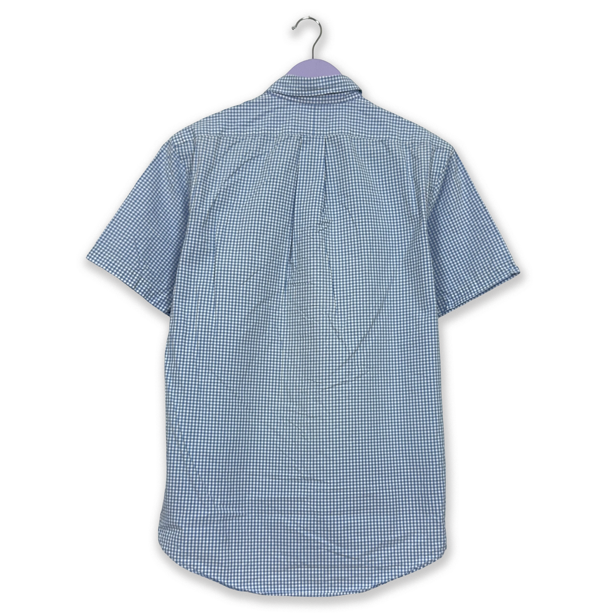 Camicia Ralph Lauren a quadri bianca e azzurra custom fit - Taglia M/L uomo