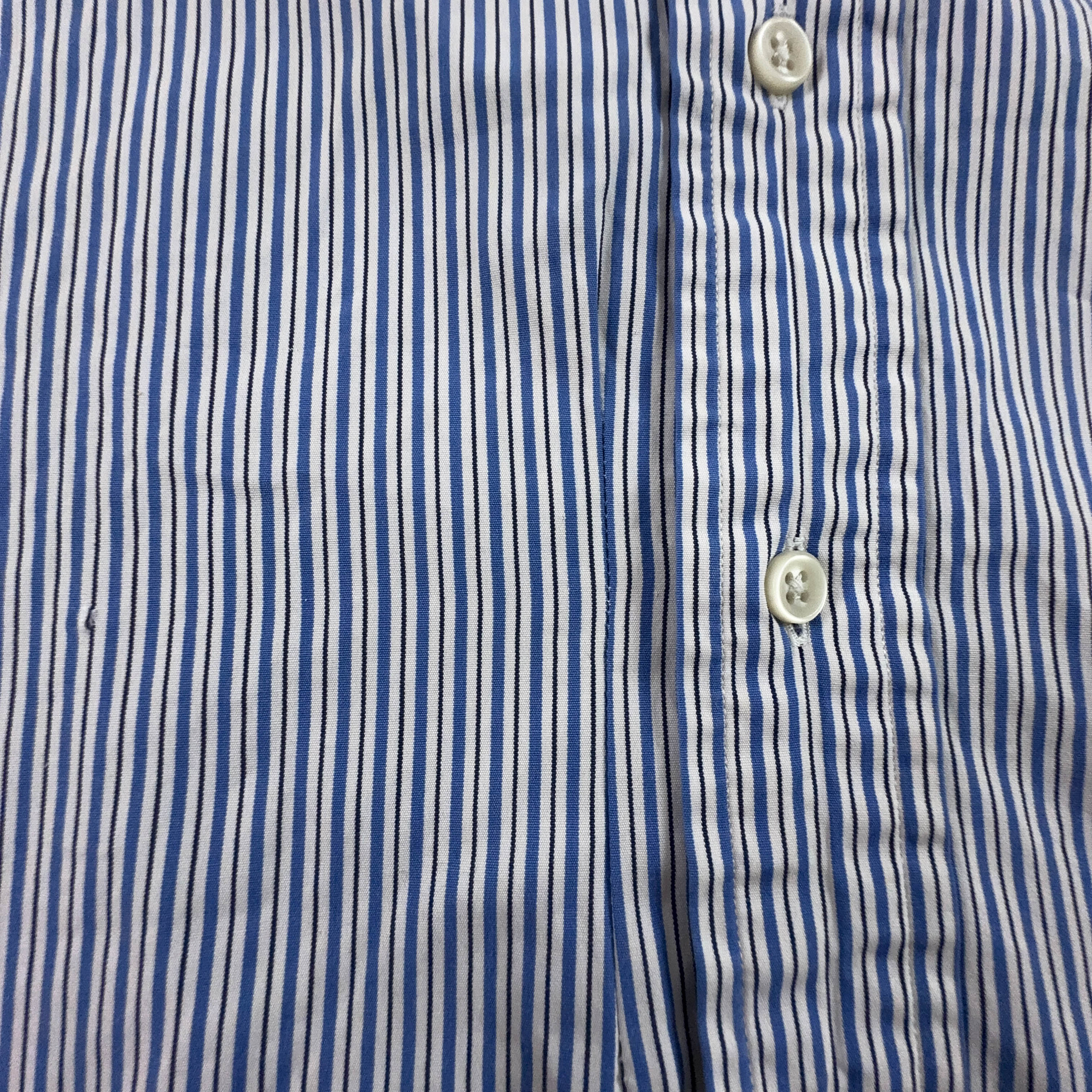 Camicia Ralph Lauren a righe azzurra e bianca custom fit - Taglia M/L uomo