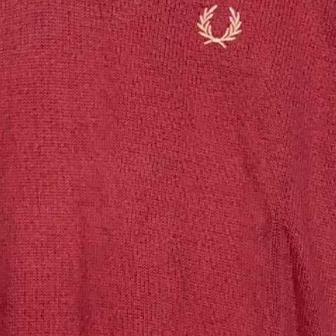 Maglione leggero Fred Perry rosso scollo a V 100% cotone - Taglia M uomo