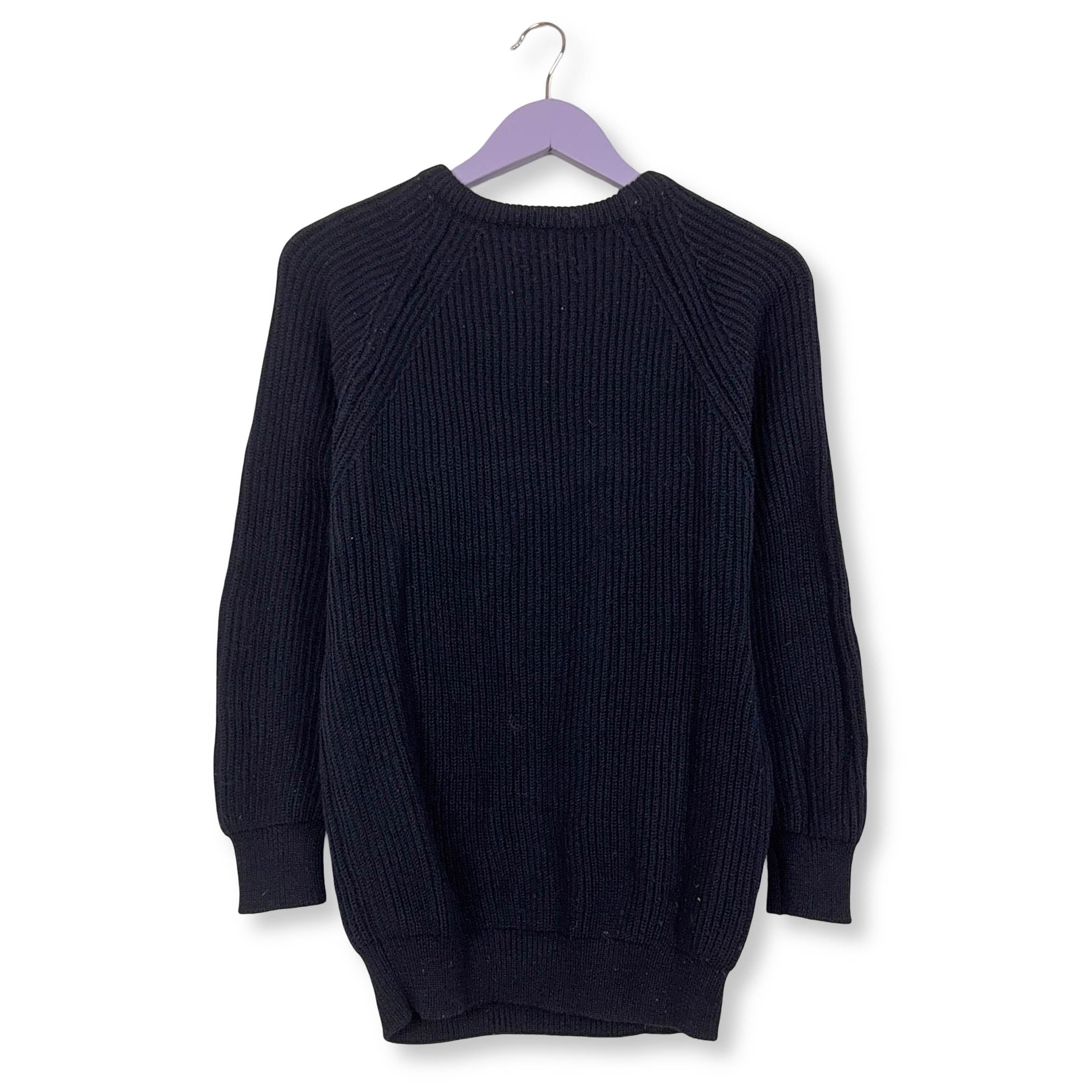 Maglione Helly Hansen blu scuro a girocollo 100% lana - Taglia M uomo