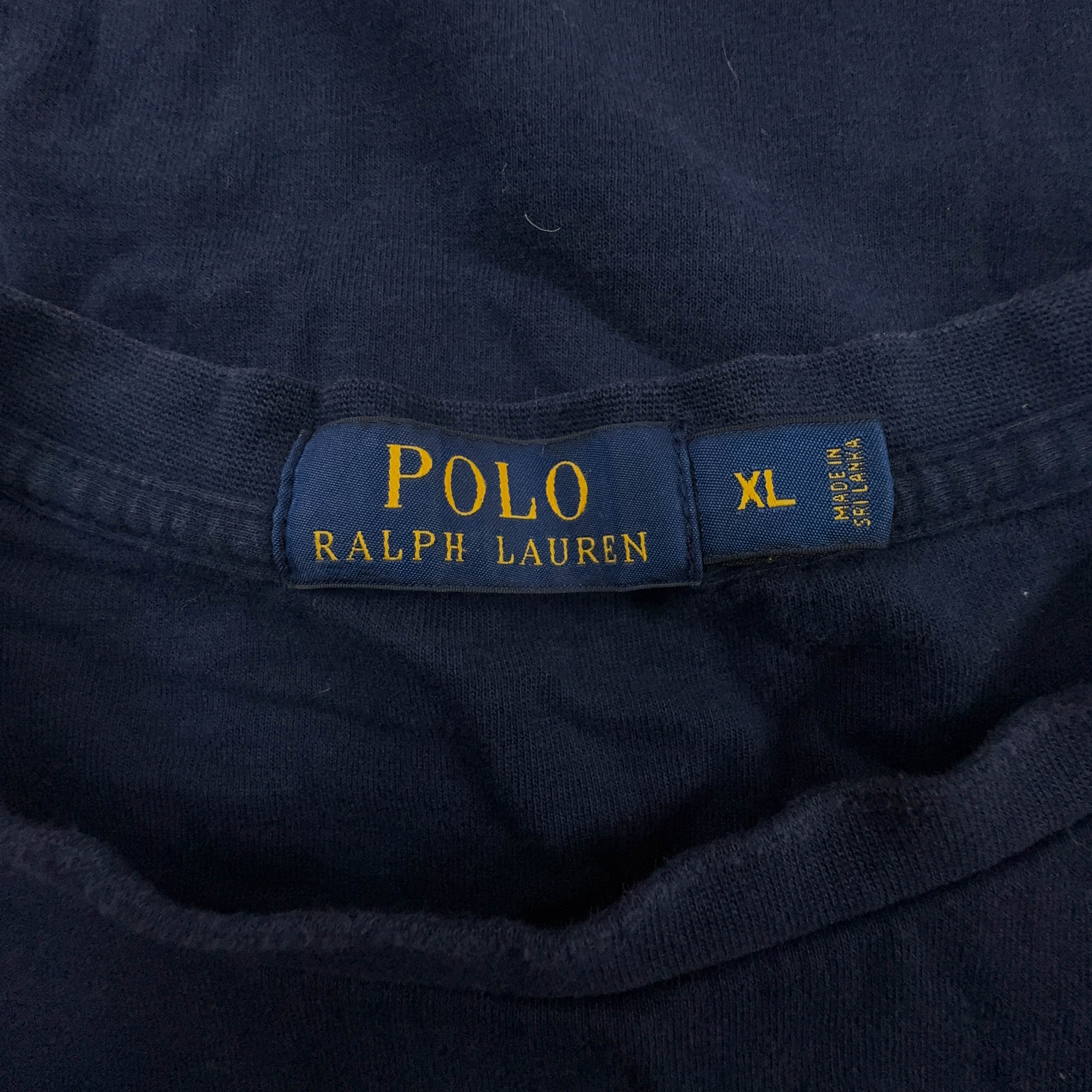 Maglione Ralph Lauren blu scuro a girocollo 69% cotone - Taglia XL uomo