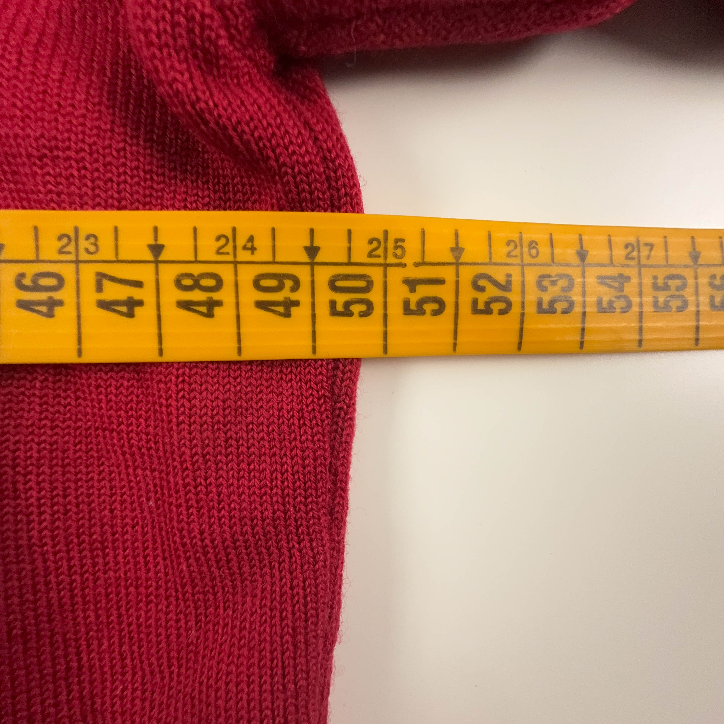 Maglione Lacoste rosso a collo alto logo ricamato 100% lana - Taglia S/M uomo