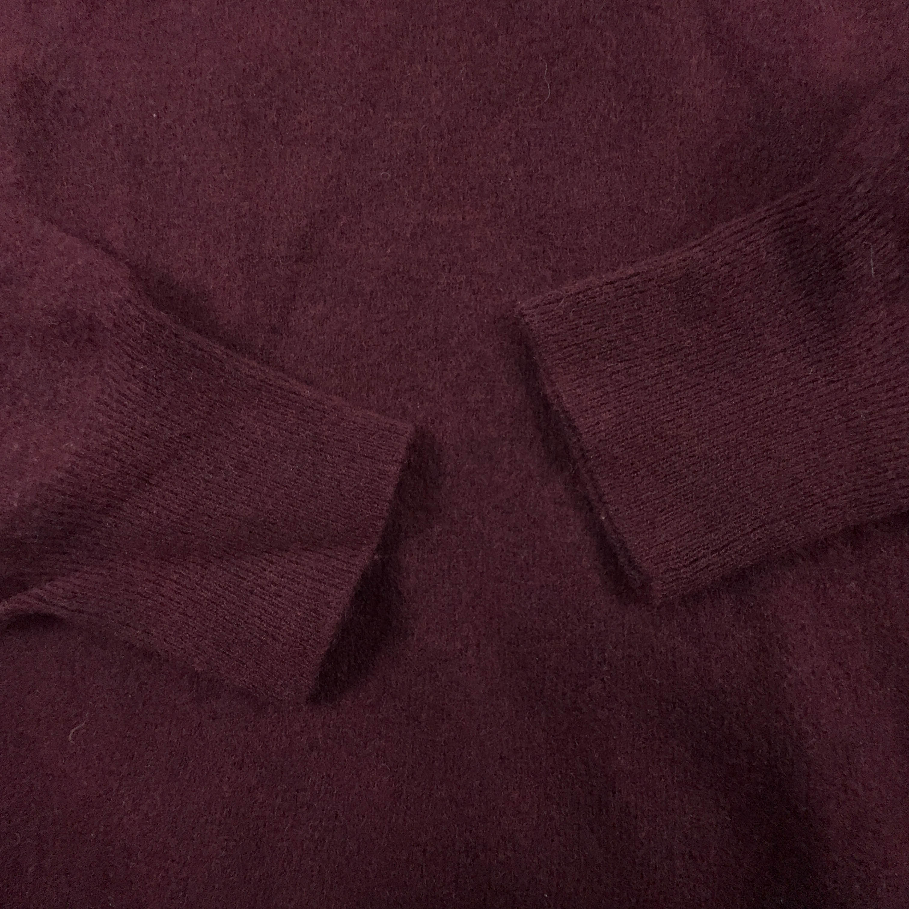 Maglione Fred Perry bordeaux scollo a V logo ricamato 100% lana - Taglia S uomo