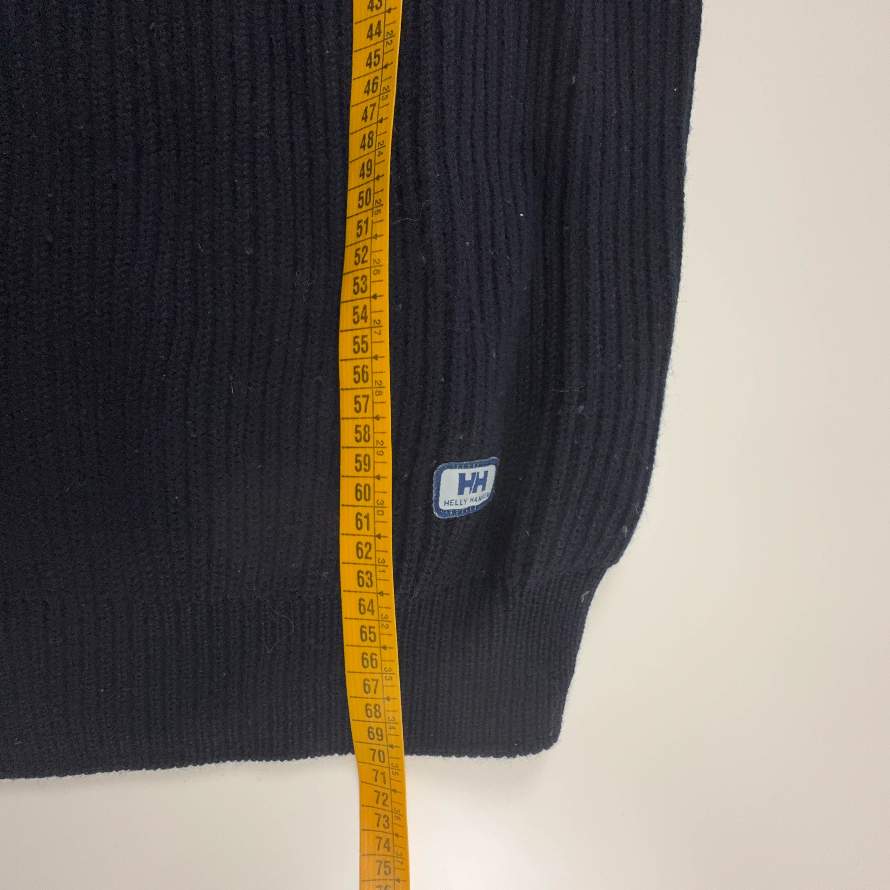 Maglione Helly Hansen blu scuro a girocollo 100% lana - Taglia M uomo