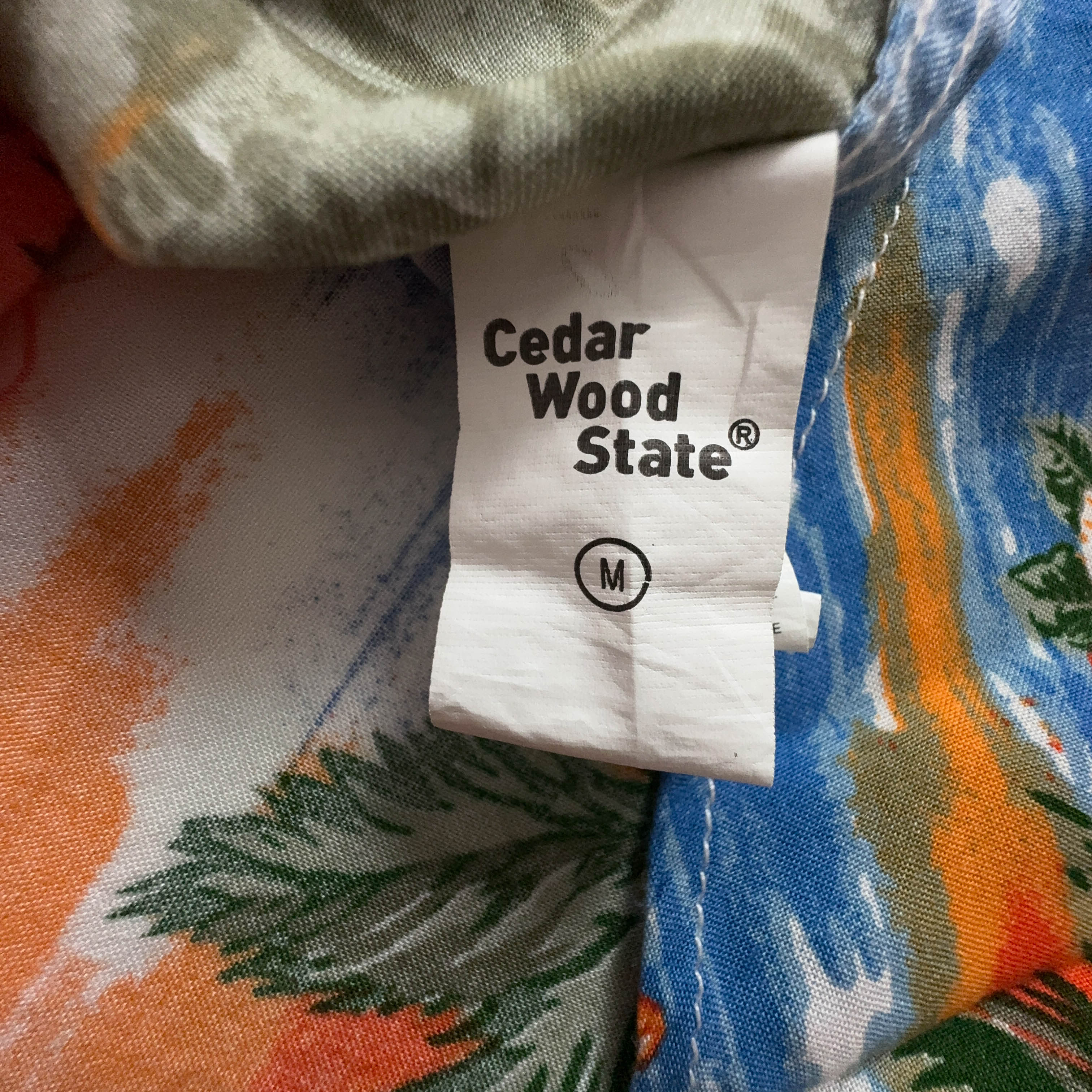 Orange and Green Hawaiian Style Vintage Shirt - Men's Size M/L