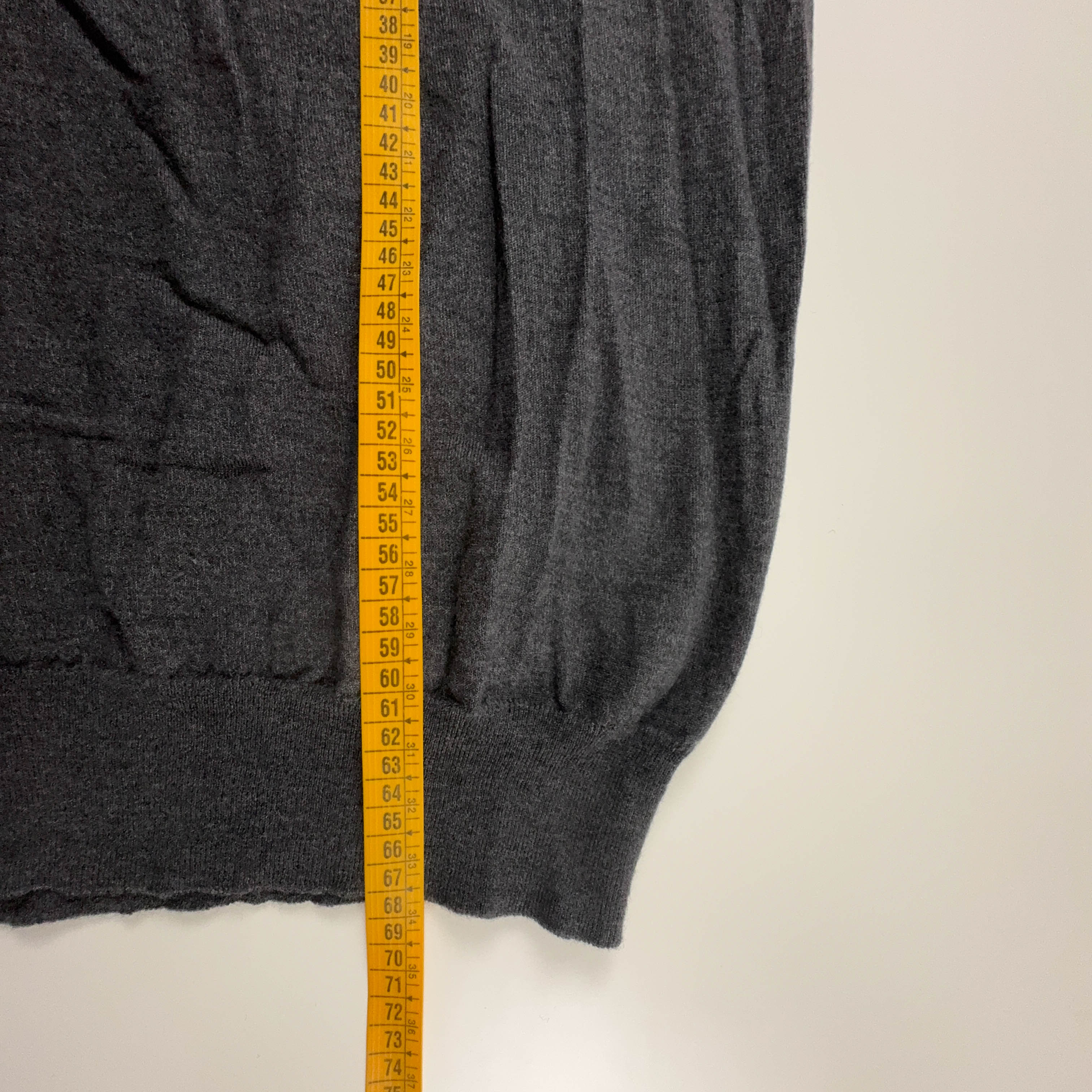 Maglione leggero Fred Perry grigio scuro girocollo misto lana - Taglia M uomo