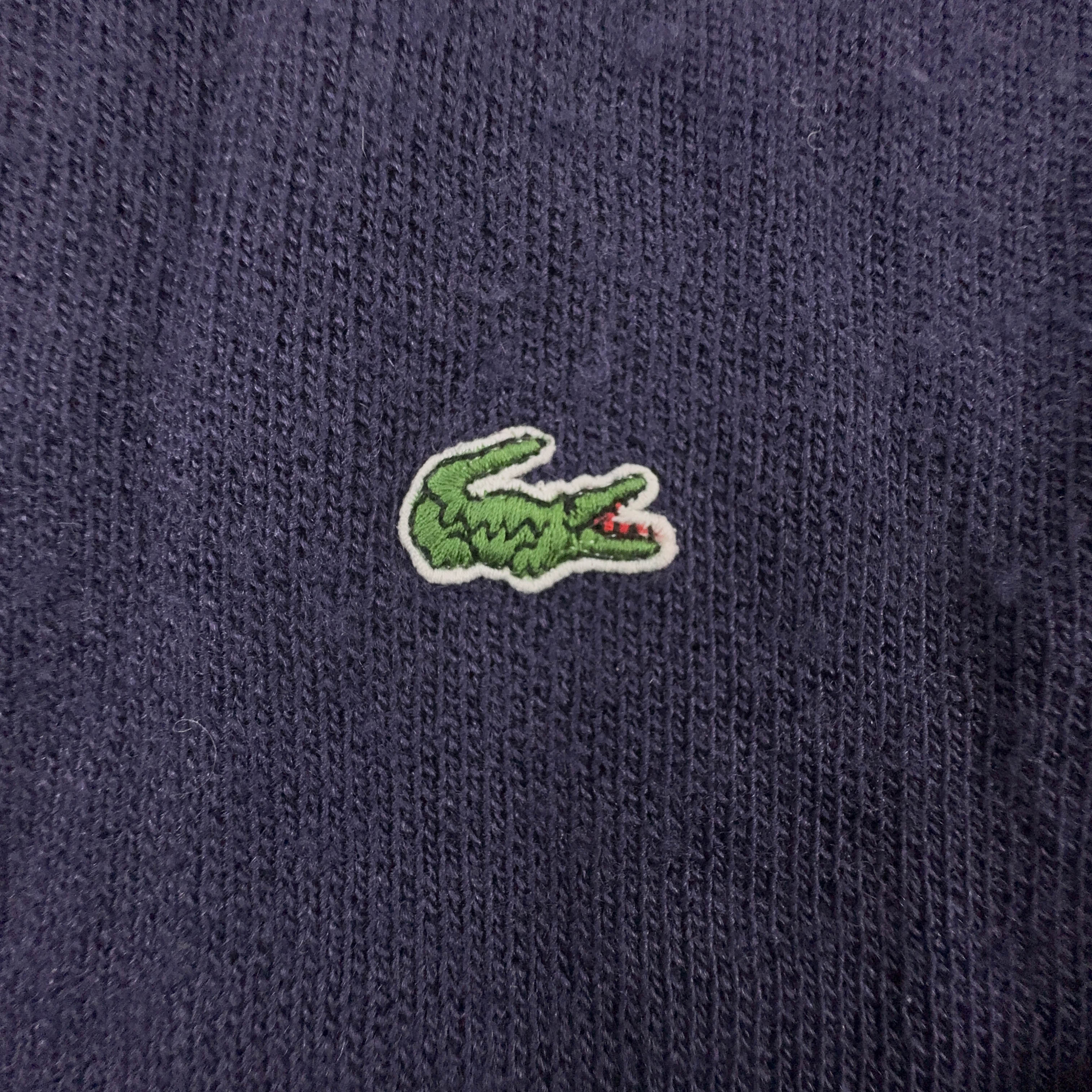 Maglione Lacoste viola a girocollo misto lana - Taglia L/XL uomo