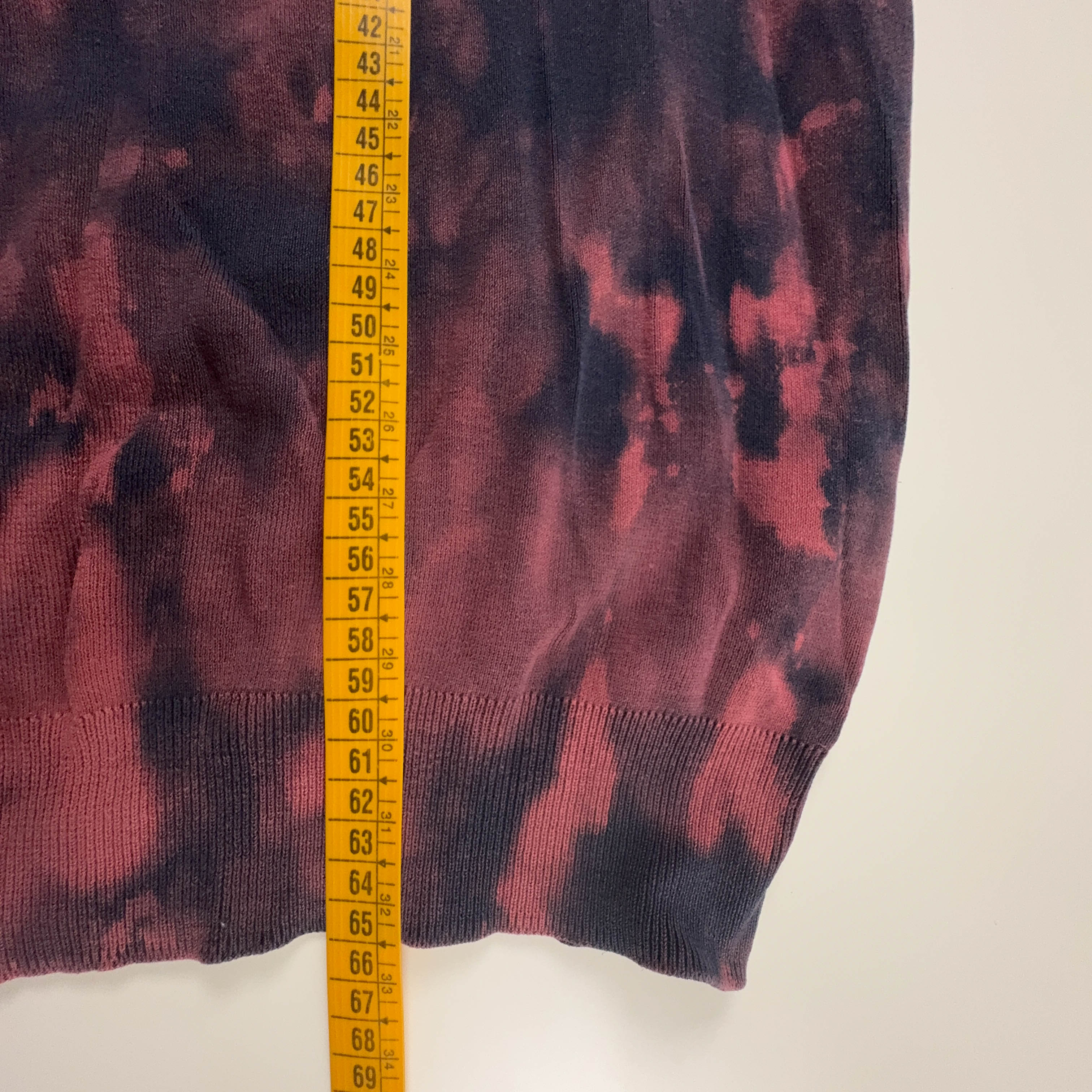 Maglione leggero Ralph Lauren Tie Dye rosso e nero girocollo - Taglia M/L uomo