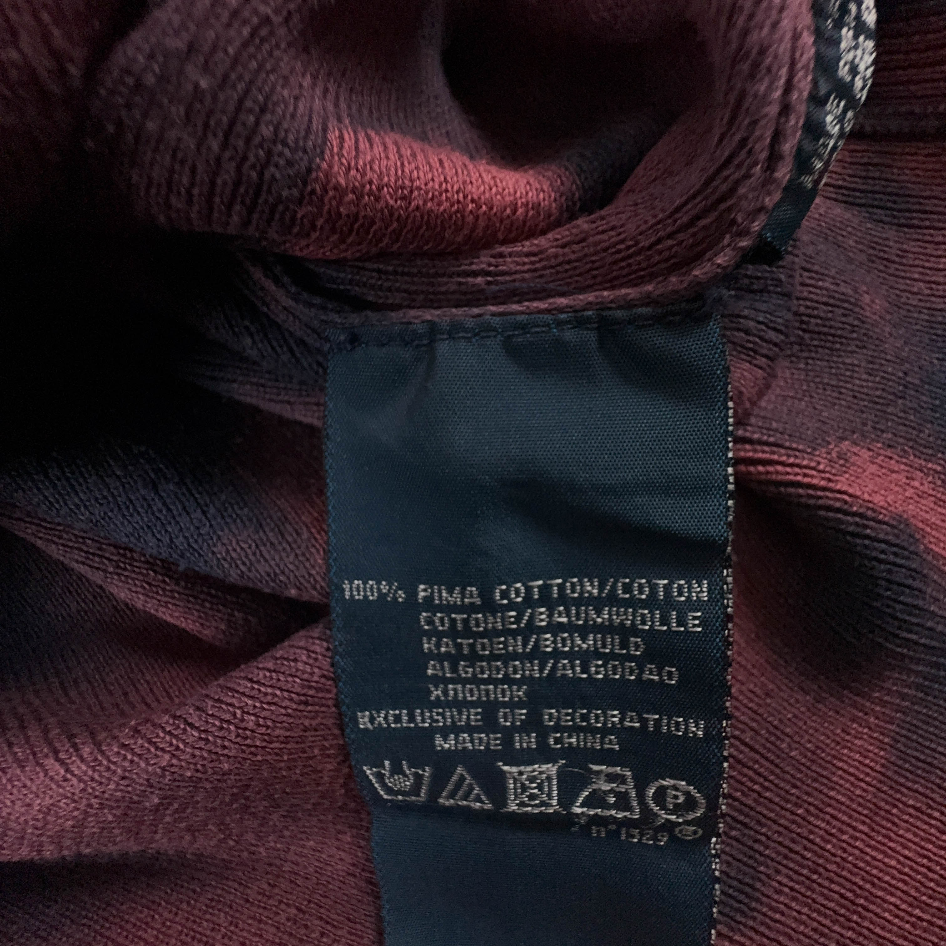 Maglione leggero Ralph Lauren Tie Dye rosso e nero girocollo - Taglia M/L uomo