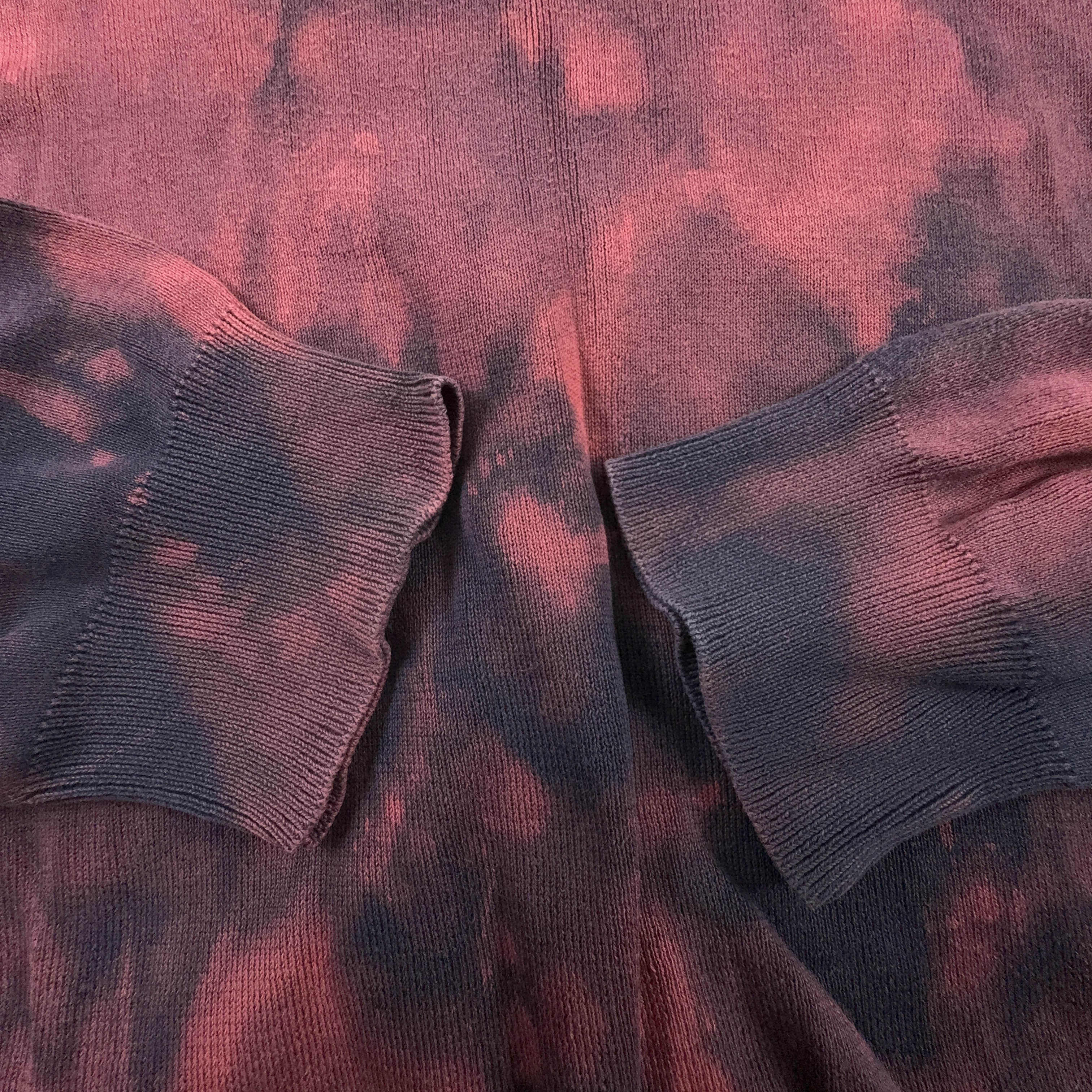 Maglione leggero Ralph Lauren Tie Dye rosso e nero girocollo - Taglia M/L uomo