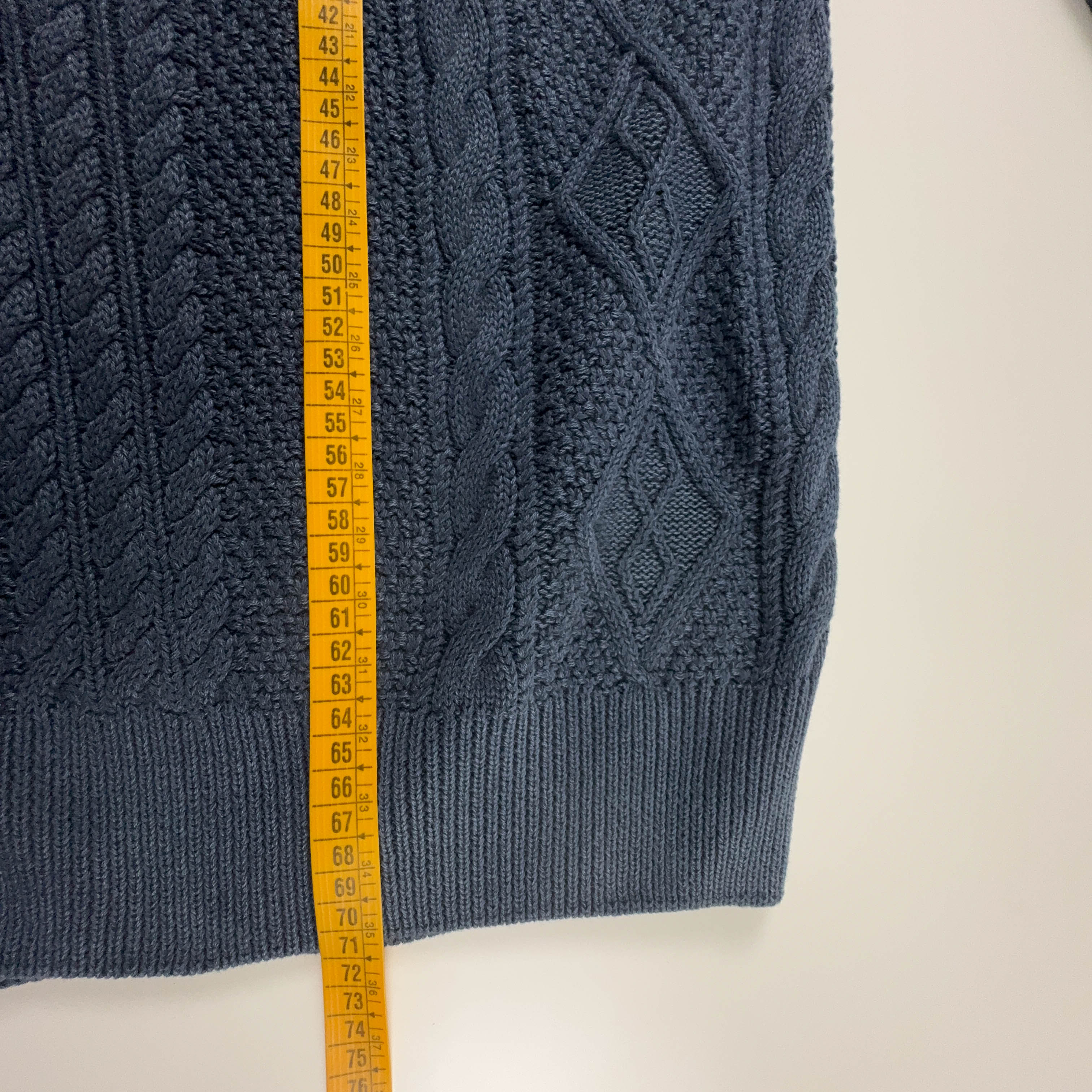 Maglione Kappa blu scuro a girocollo intrecciato 100% cotone - Taglia XXL uomo