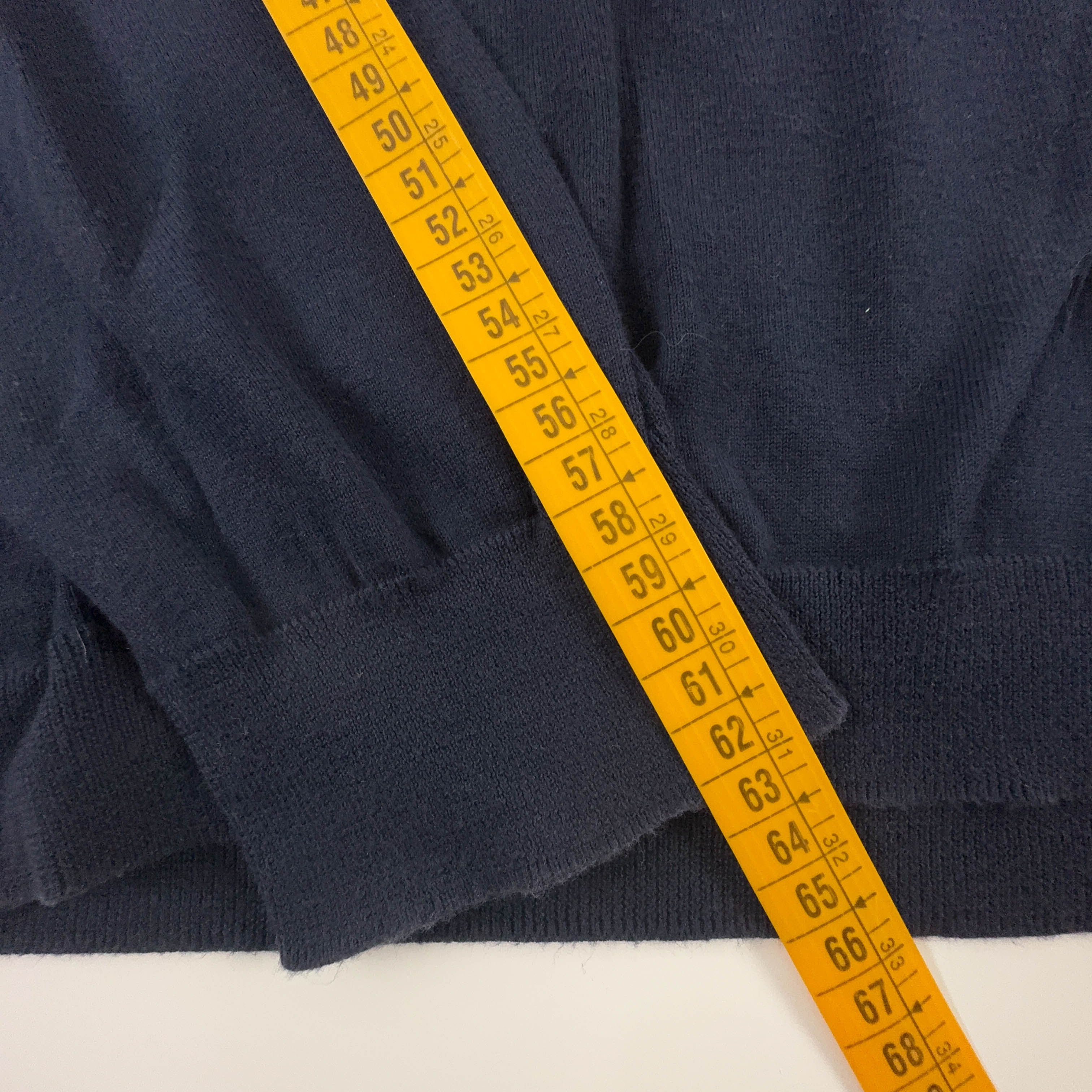 Maglione leggero Ralph Lauren Vintage blu scuro scollo a V - Taglia M uomo