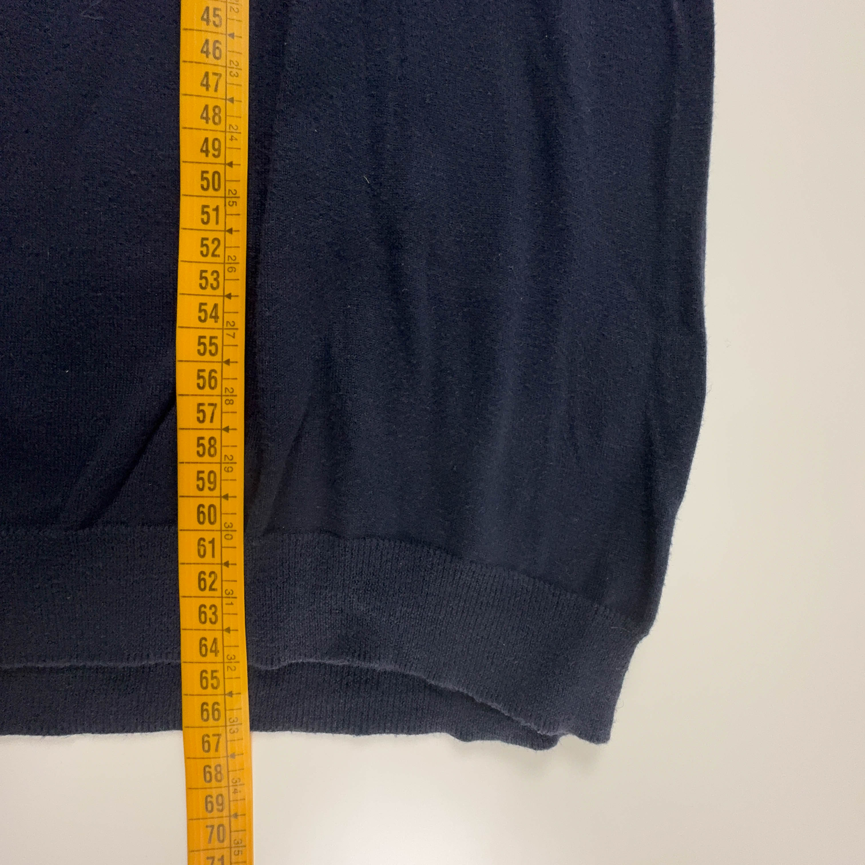 Maglione leggero Ralph Lauren Vintage blu scuro scollo a V - Taglia M uomo