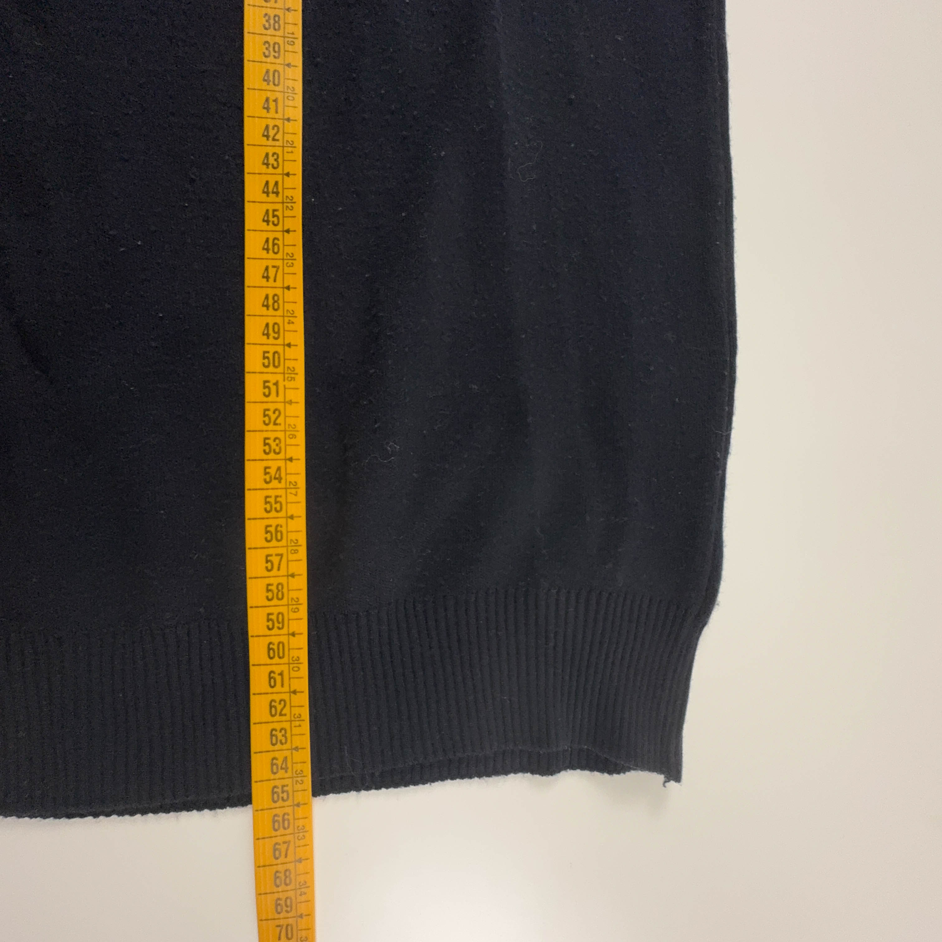 Maglione Ralph Lauren blu scuro scollo a V 100% lana - Taglia M uomo