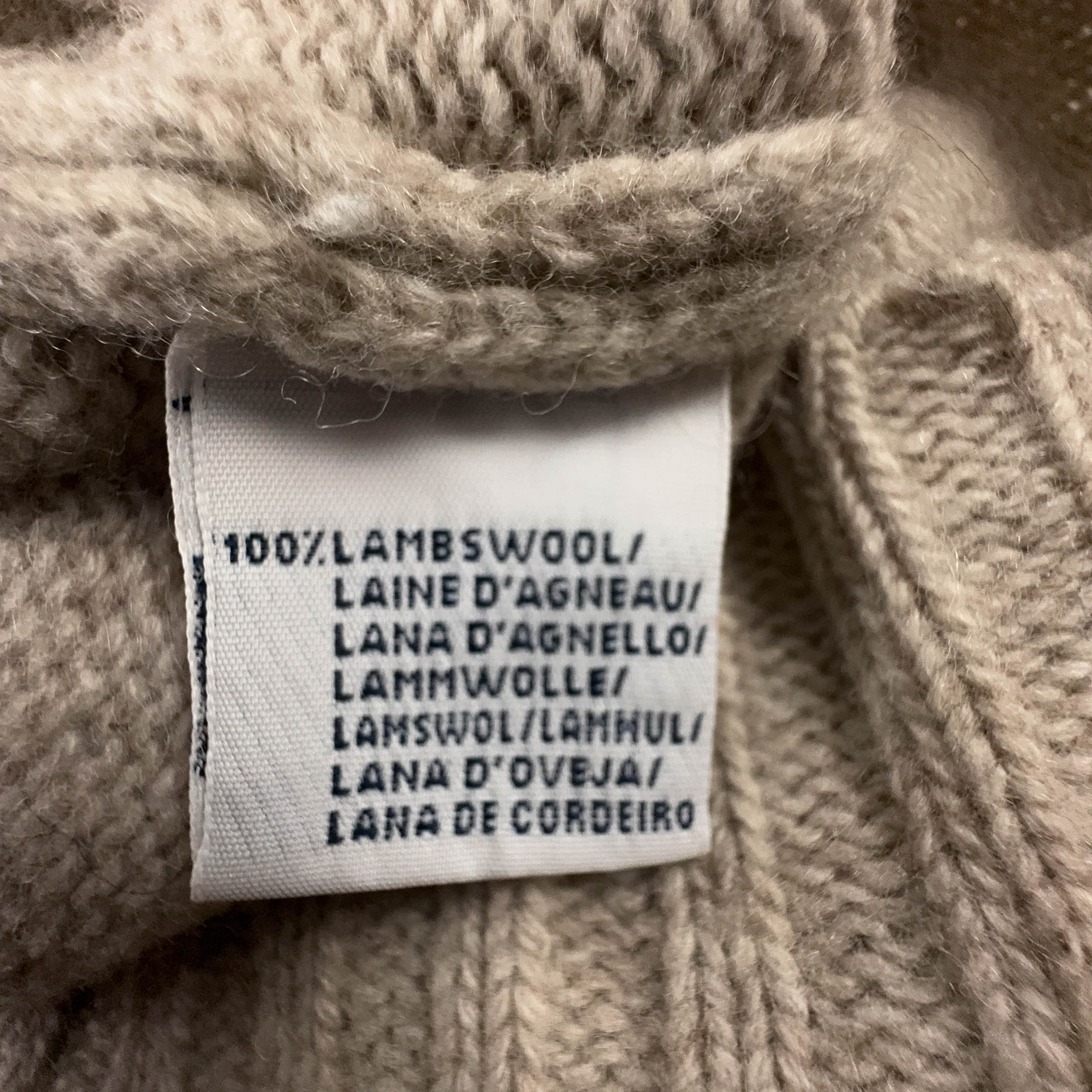 Maglione Napapijri crema quarter zip 100% lana d'agnello - Taglia M uomo