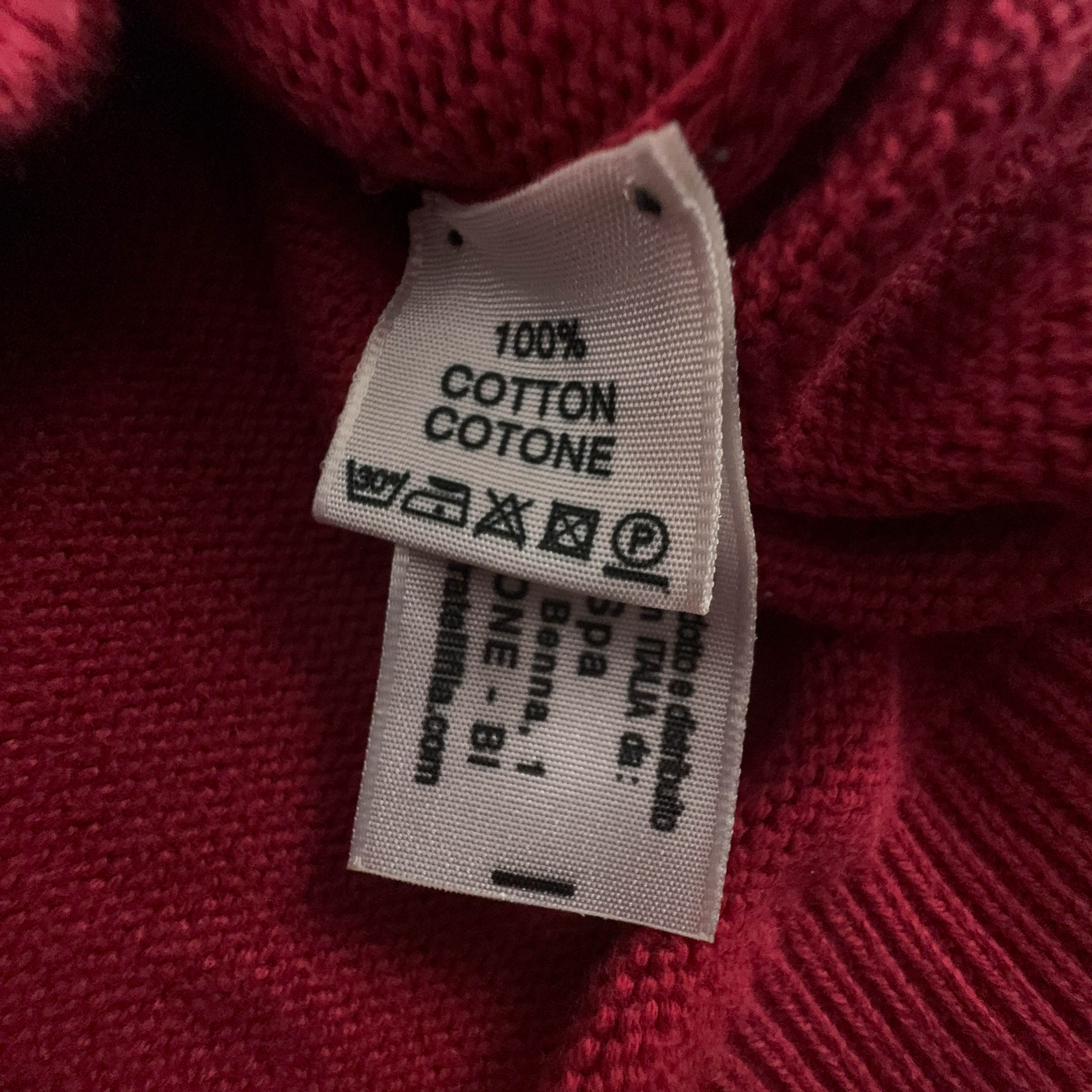 Maglione leggero Fred Perry rosso scollo a V 100% cotone - Taglia M uomo